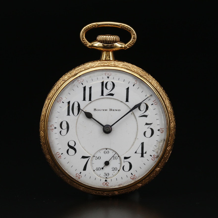 1916 South Bend Gold Filled Pocket Watch