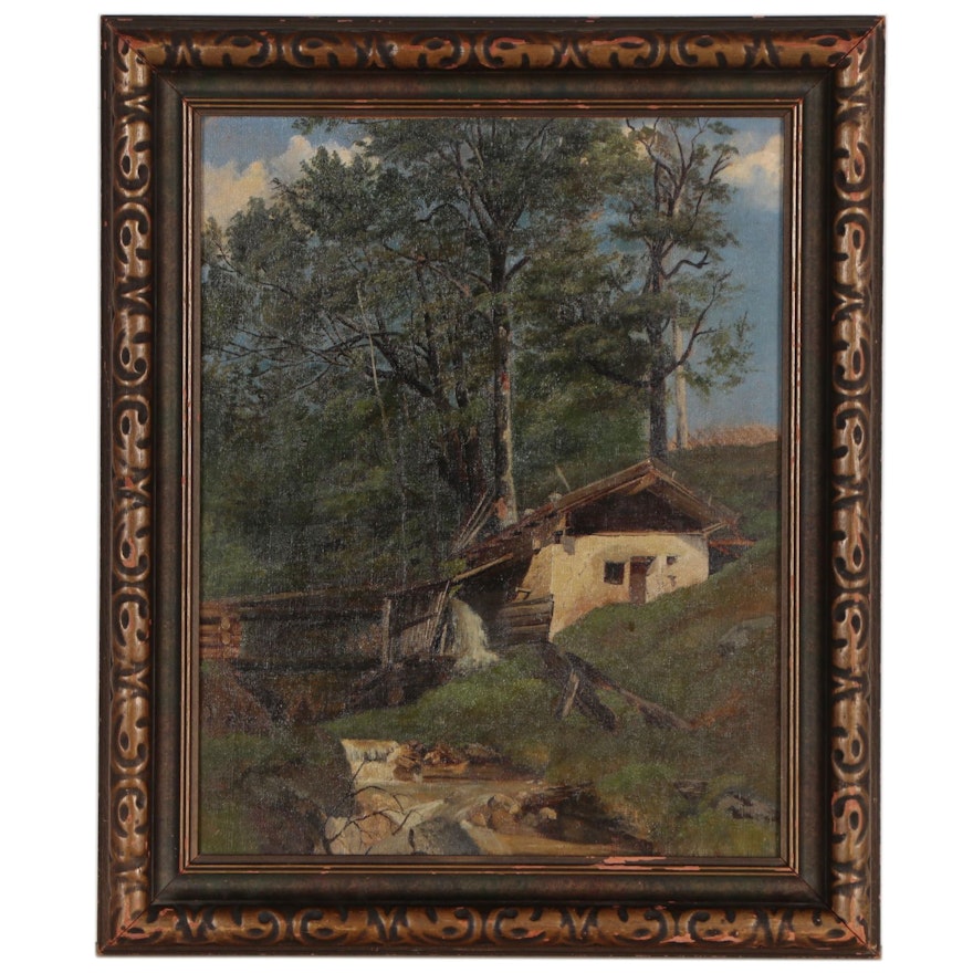 Oil Painting Attributed to Karl Schoch, Late 19th Century