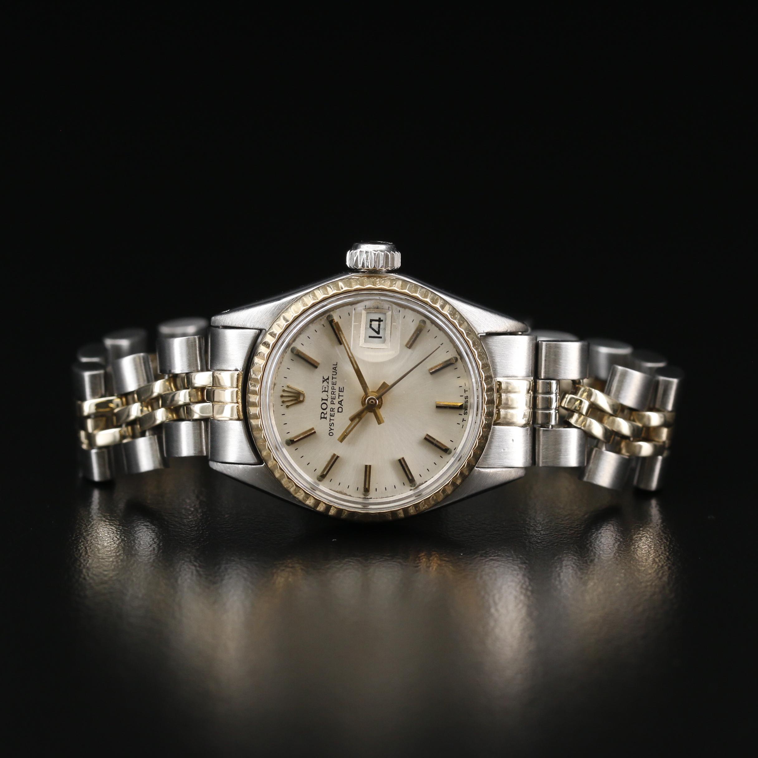 1968 Rolex Oyster Perpetual Date 14K and Stainless Steel Automatic Watch
