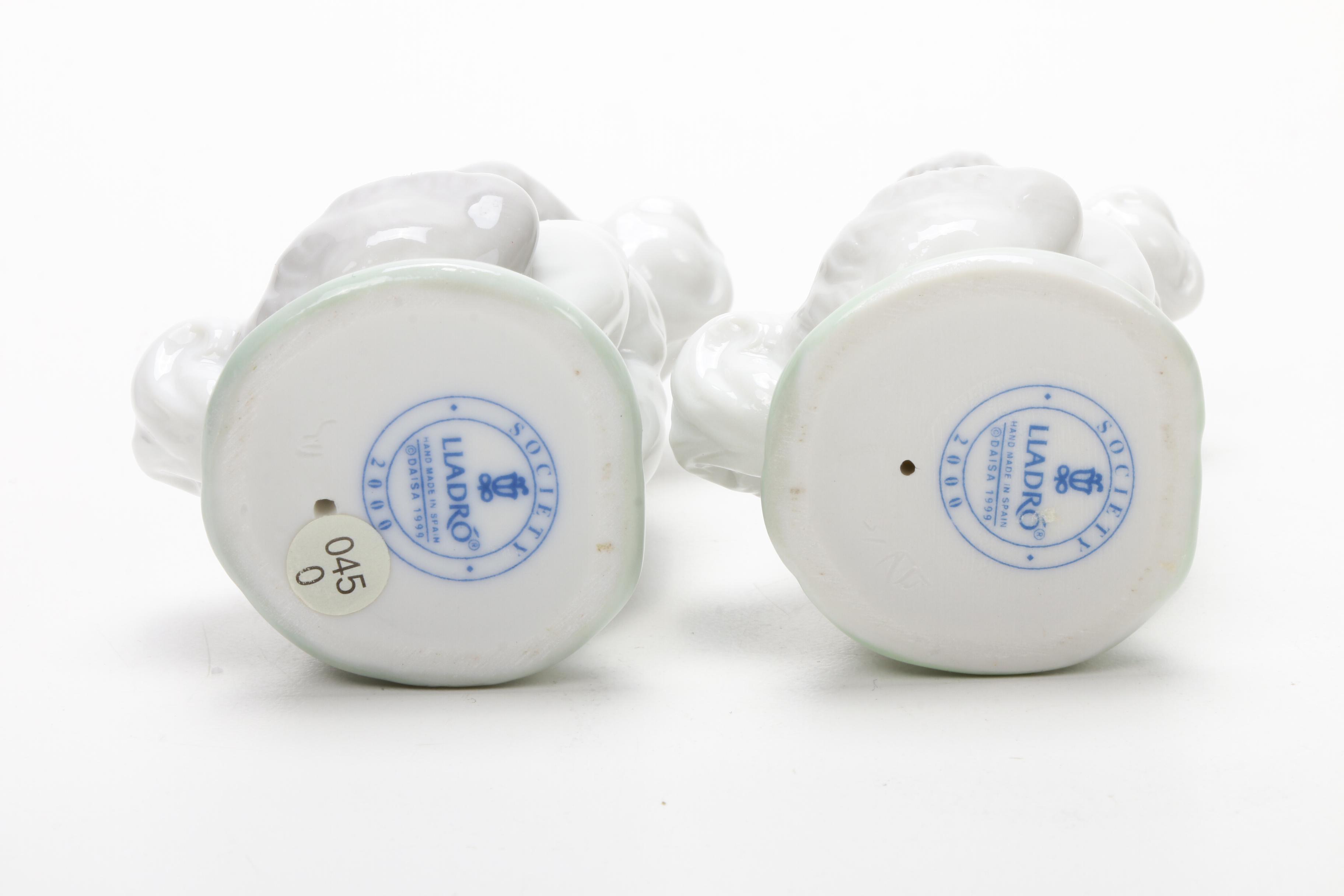 Lladró Collectors Society "A Friend for Life" Porcelain Dog Figurines, 2000