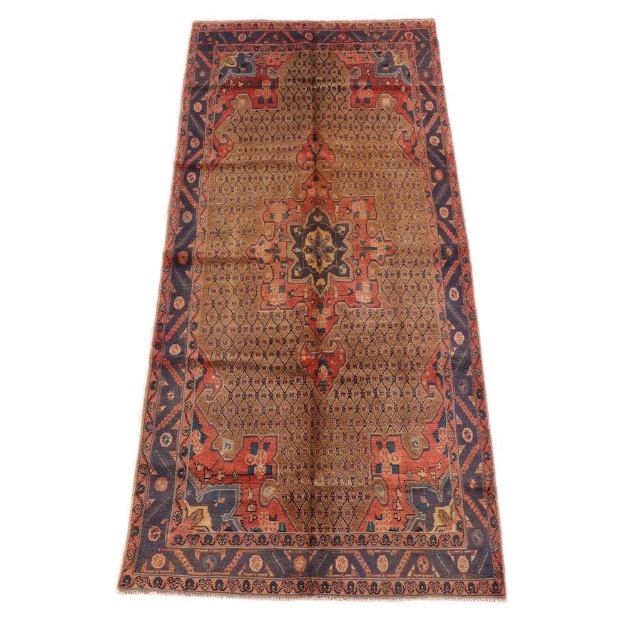 5'0 x 10'8 Hand-Knotted Persian Malayer Wool Long Rug