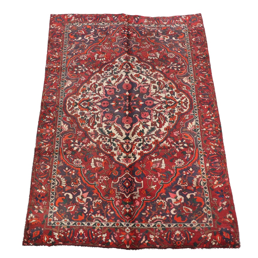6'3 x 10'1 Hand-Knotted Persian Afshar Wool Rug
