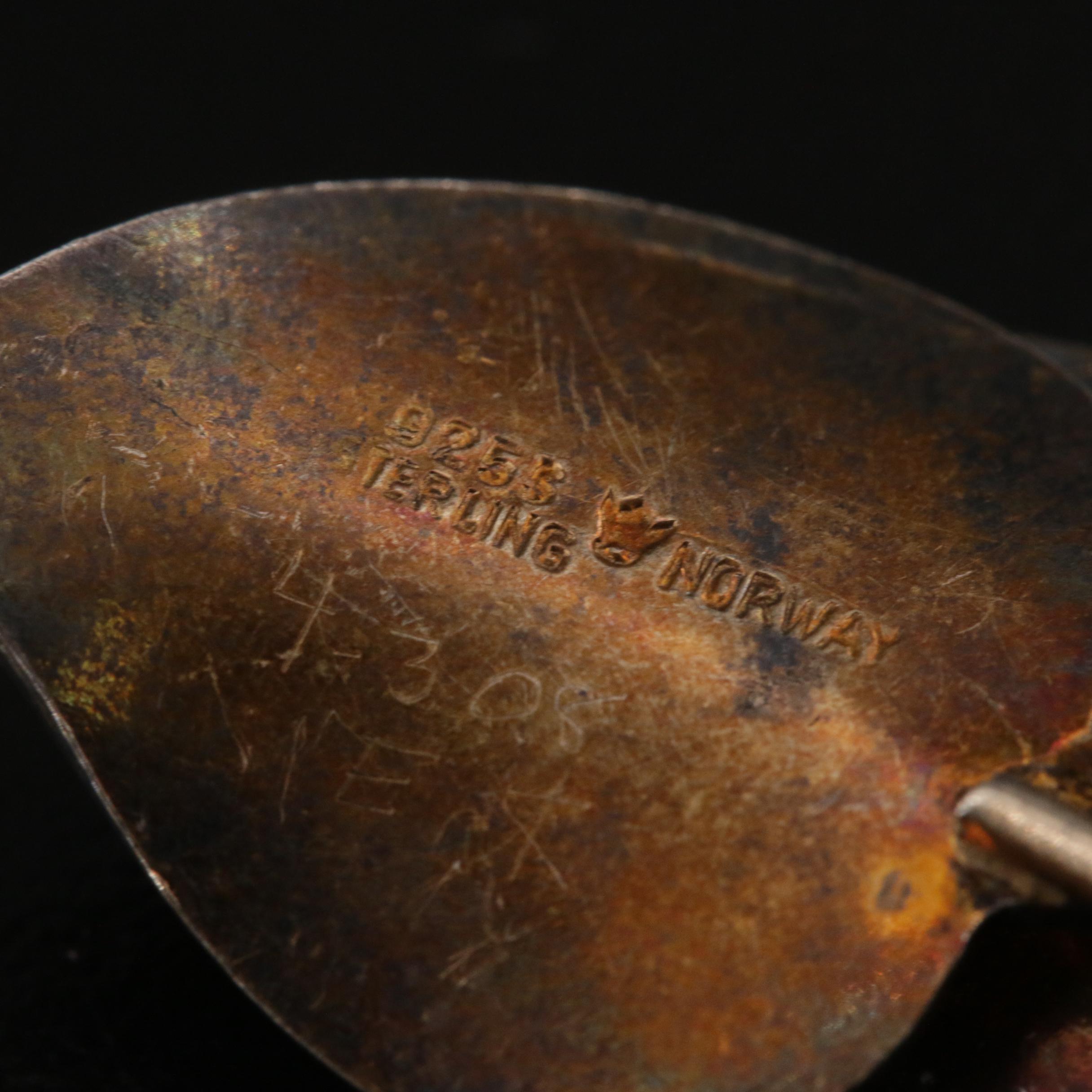 Vintage Scandinavian Modern Enameled Brooches