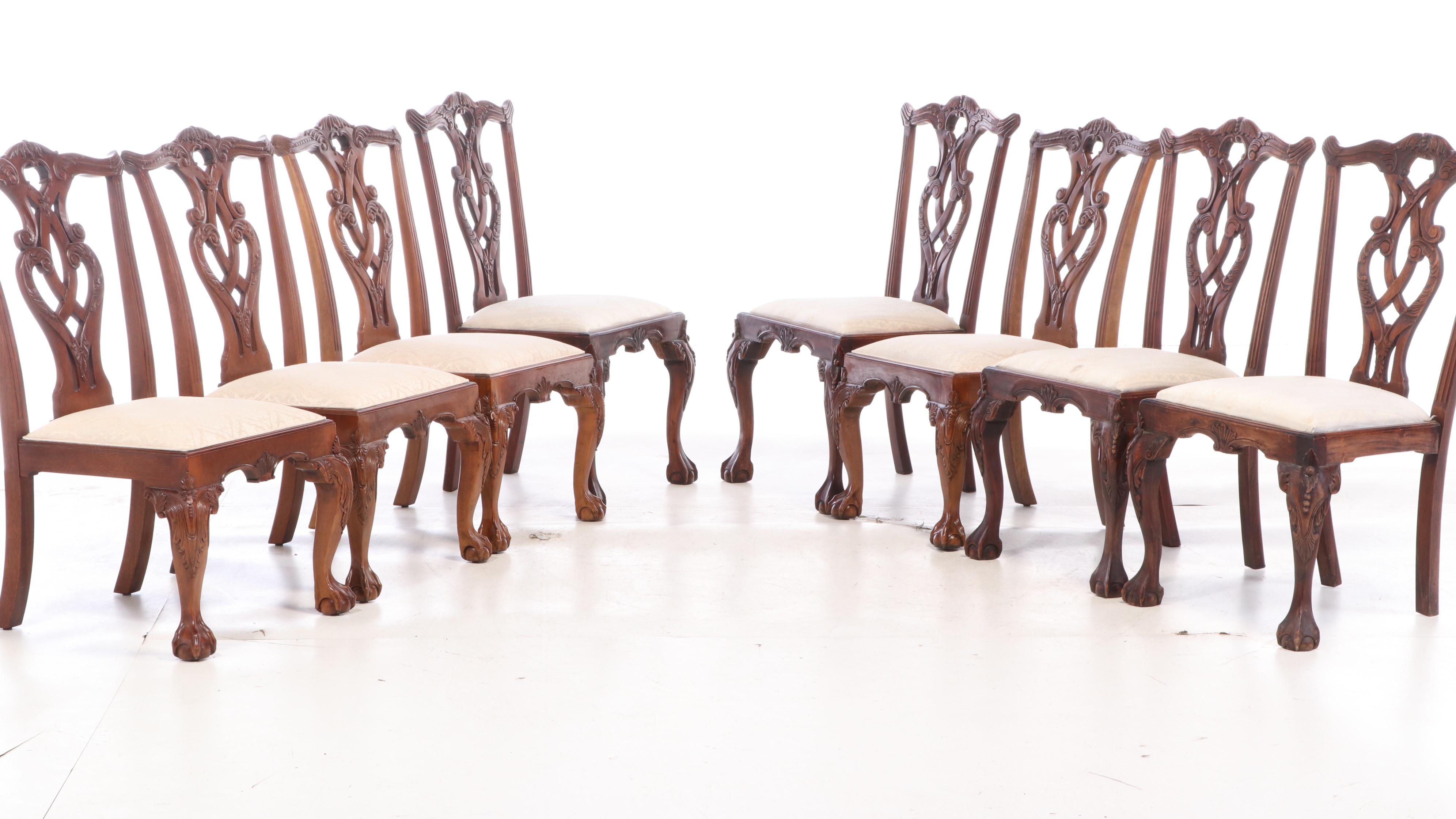 Stanley Chippendale Style "Stoneleigh" Eleven-Piece Mahogany Dining Set