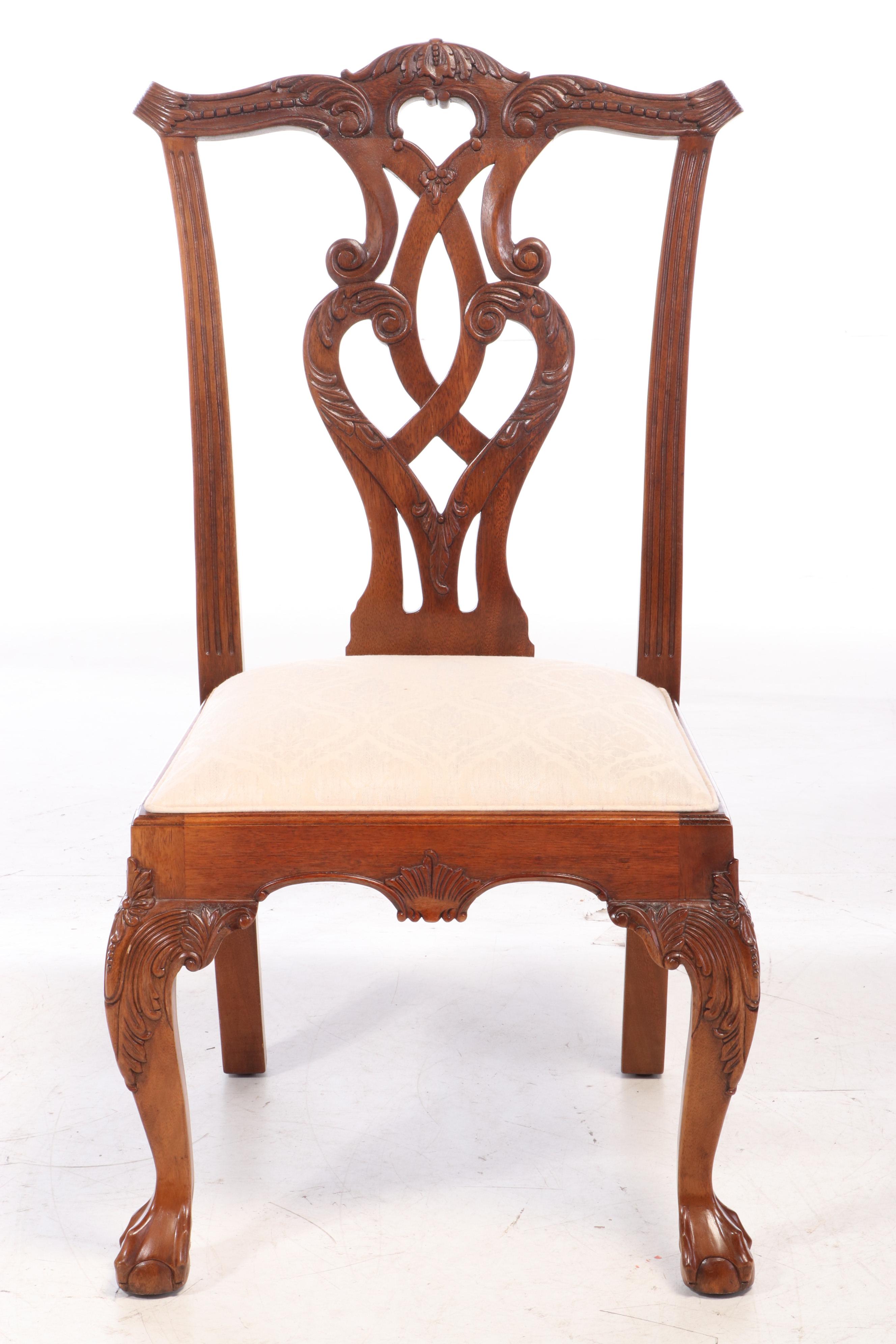 Stanley Chippendale Style "Stoneleigh" Eleven-Piece Mahogany Dining Set