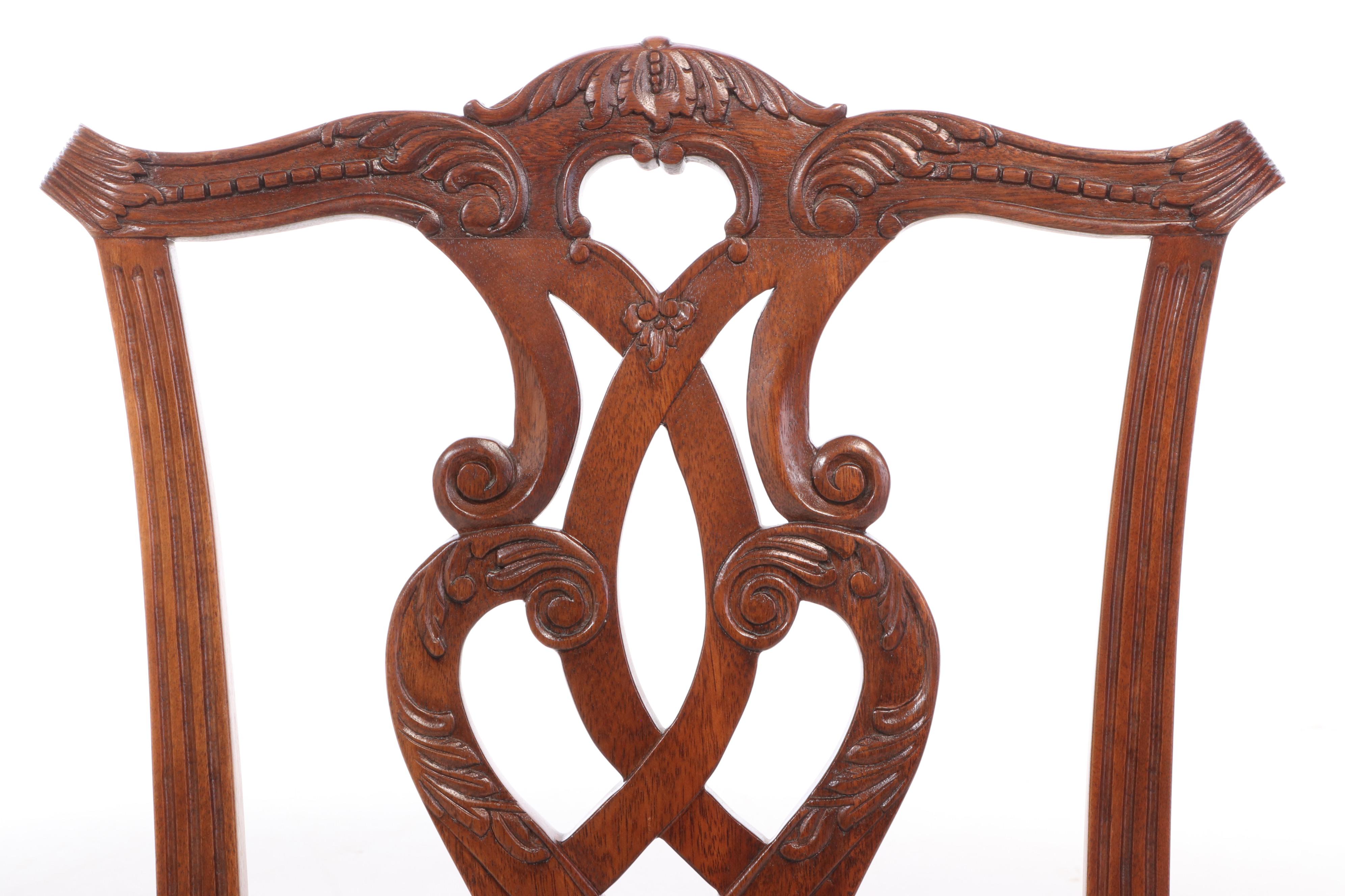 Stanley Chippendale Style "Stoneleigh" Eleven-Piece Mahogany Dining Set