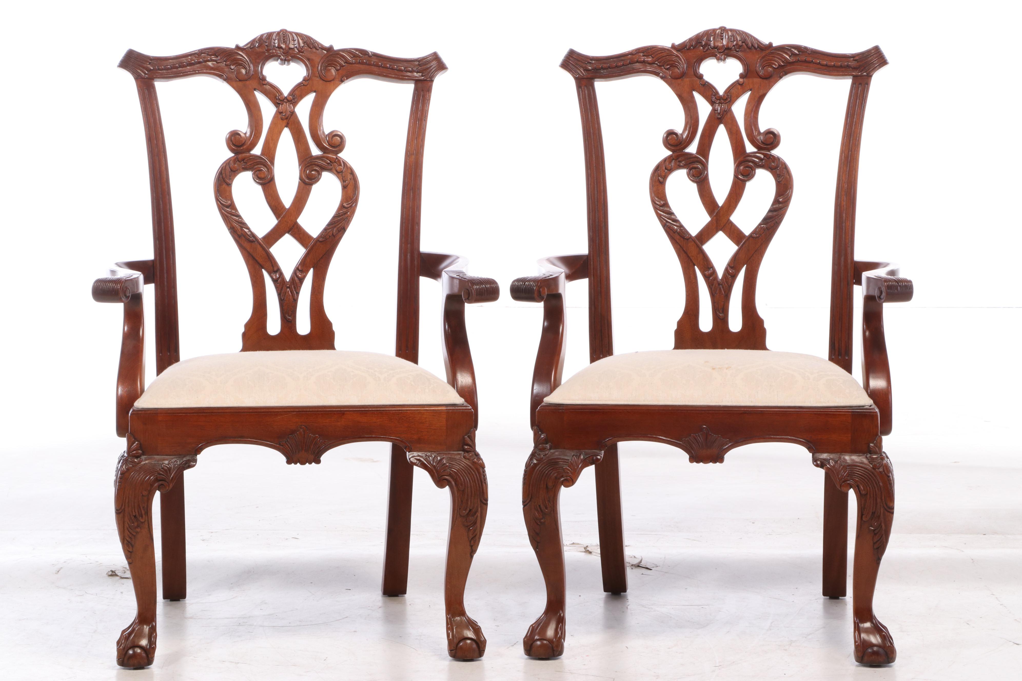 Stanley Chippendale Style "Stoneleigh" Eleven-Piece Mahogany Dining Set