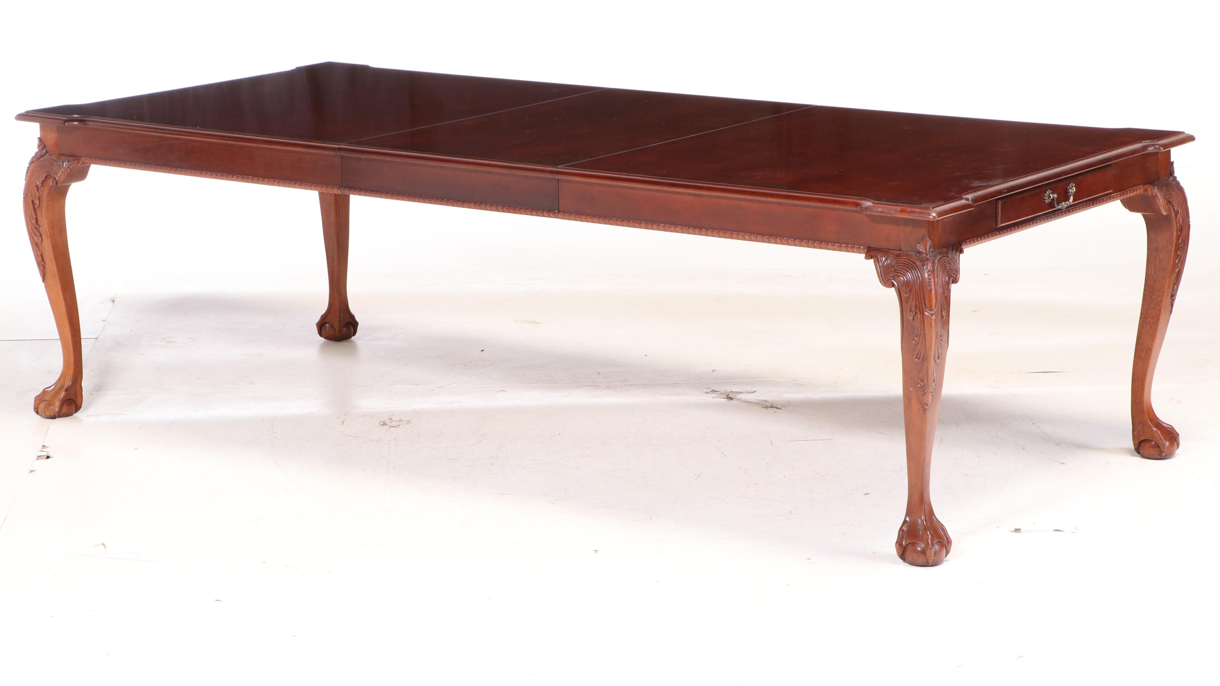 Stanley Chippendale Style "Stoneleigh" Eleven-Piece Mahogany Dining Set