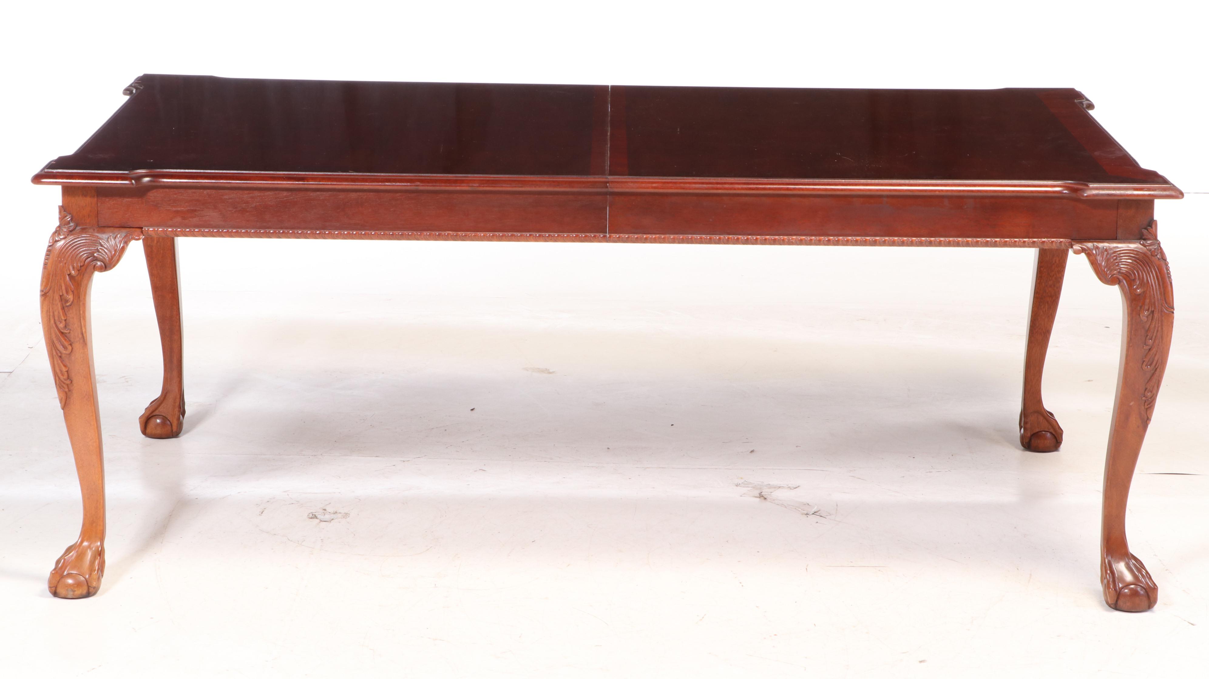 Stanley Chippendale Style "Stoneleigh" Eleven-Piece Mahogany Dining Set