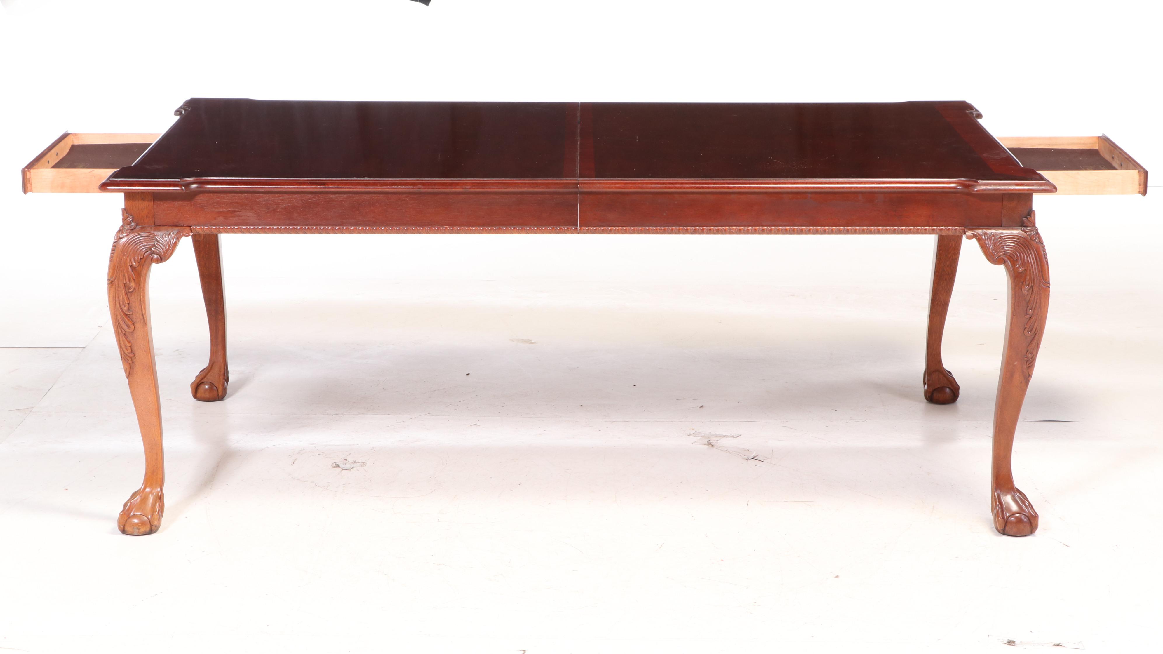 Stanley Chippendale Style "Stoneleigh" Eleven-Piece Mahogany Dining Set