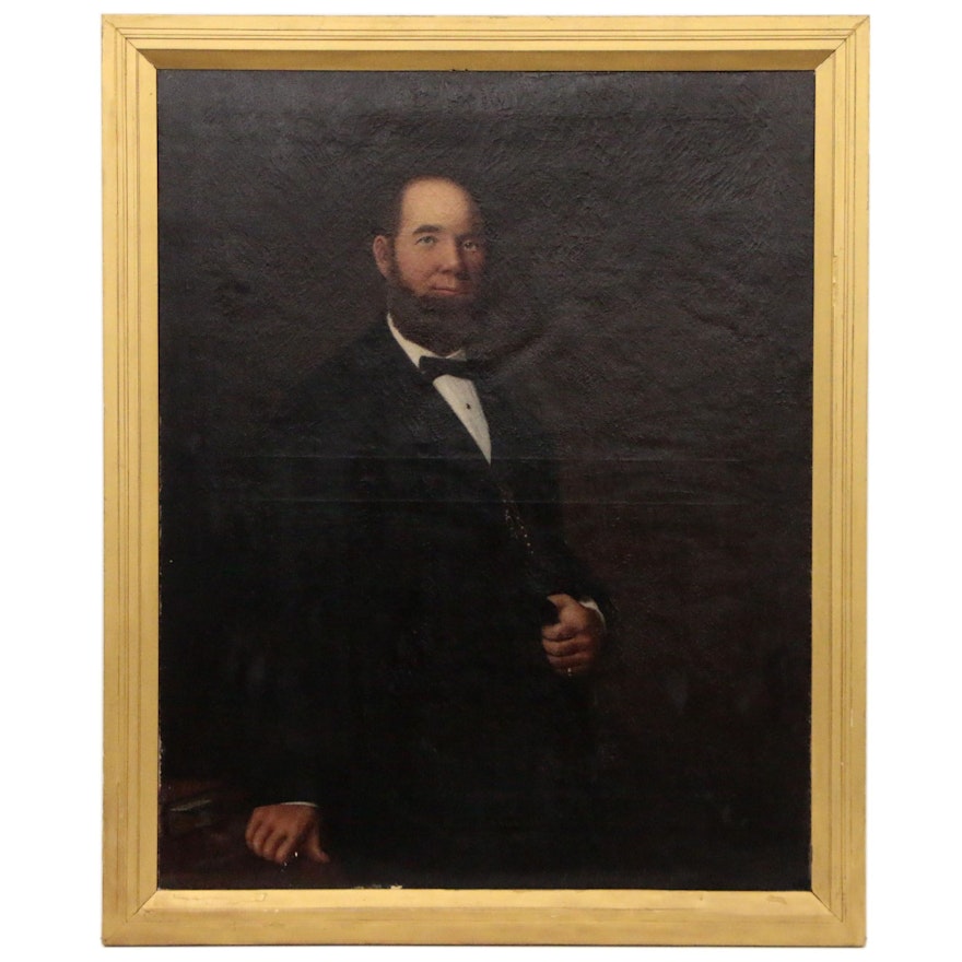 James Malcolm Stewart Portrait Oil Painting of Gentleman, Late 19th Century