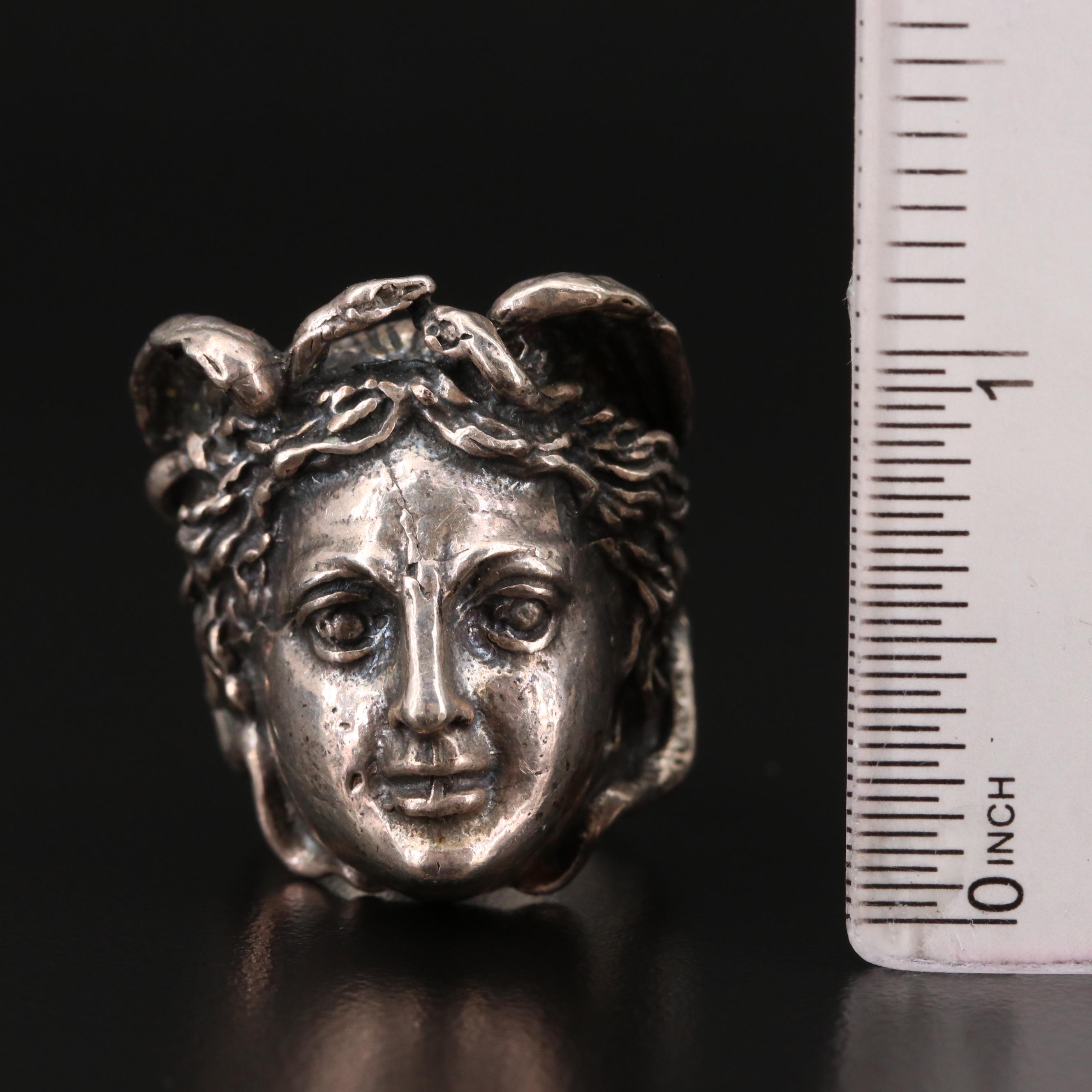 Sterling Silver Medusa Ring
