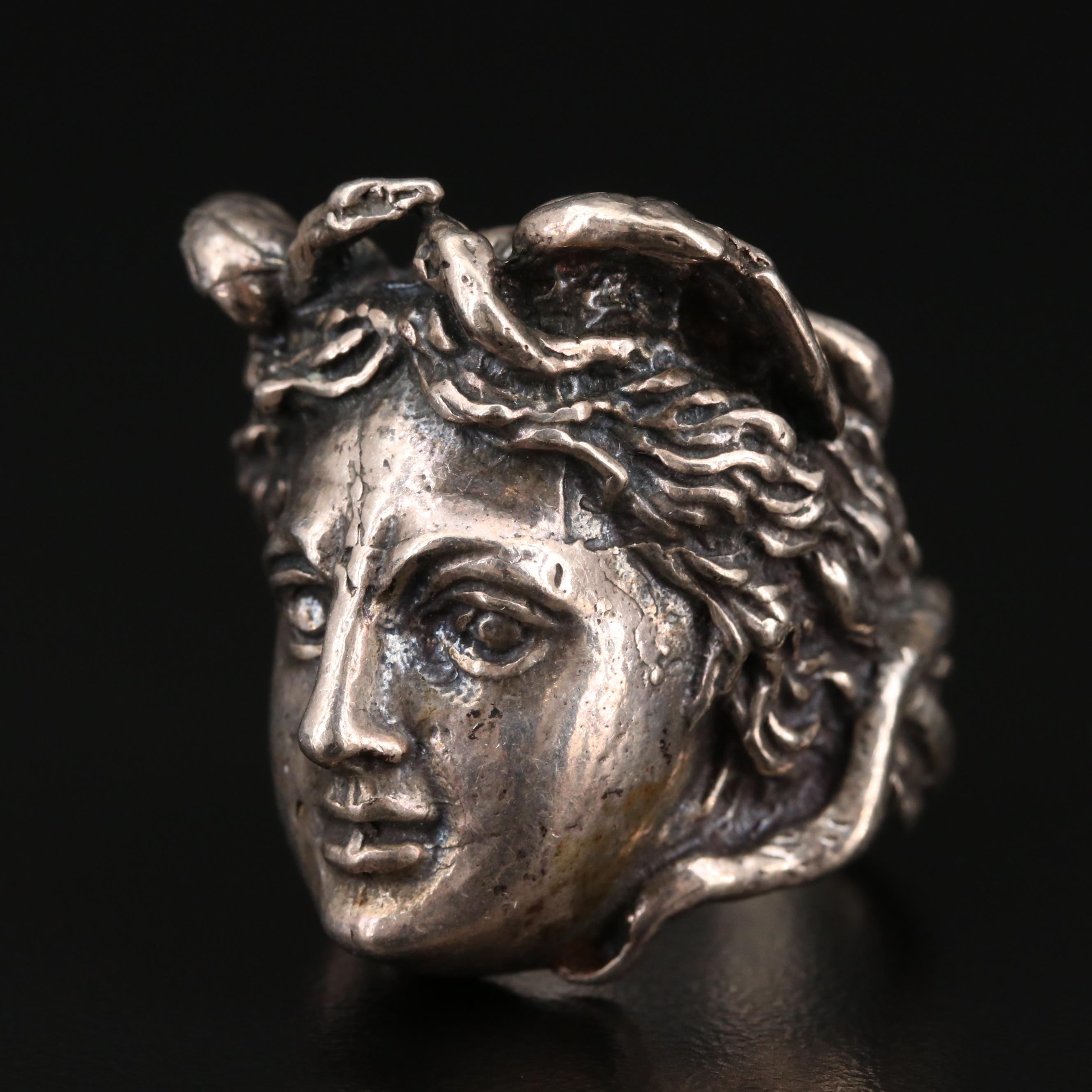 Sterling Silver Medusa Ring