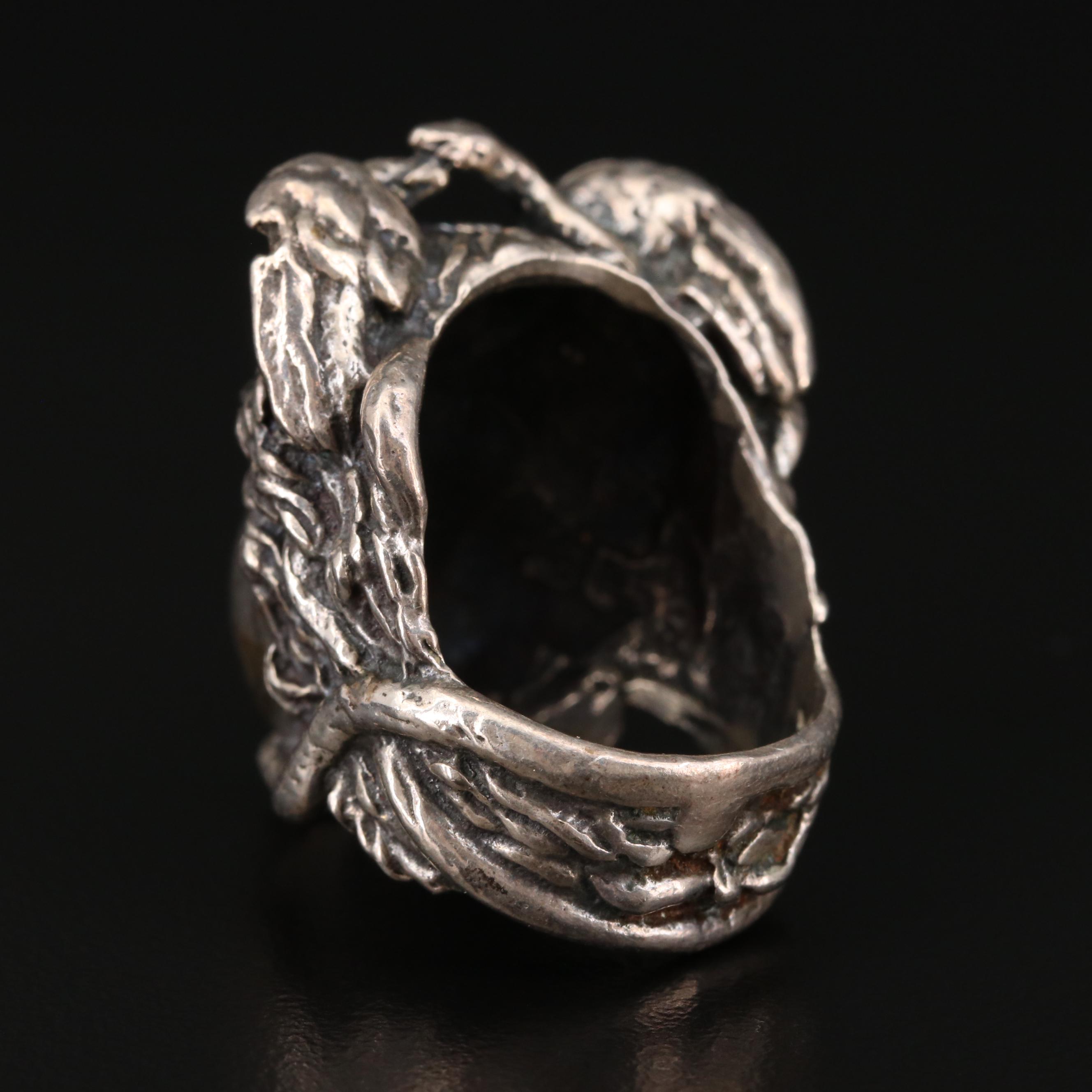 Sterling Silver Medusa Ring