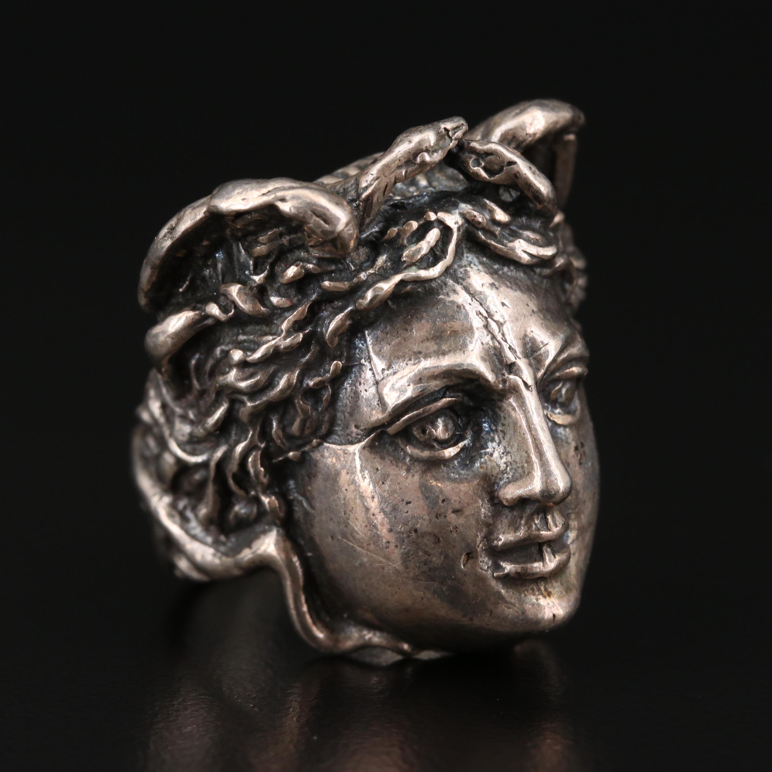 Sterling Silver Medusa Ring