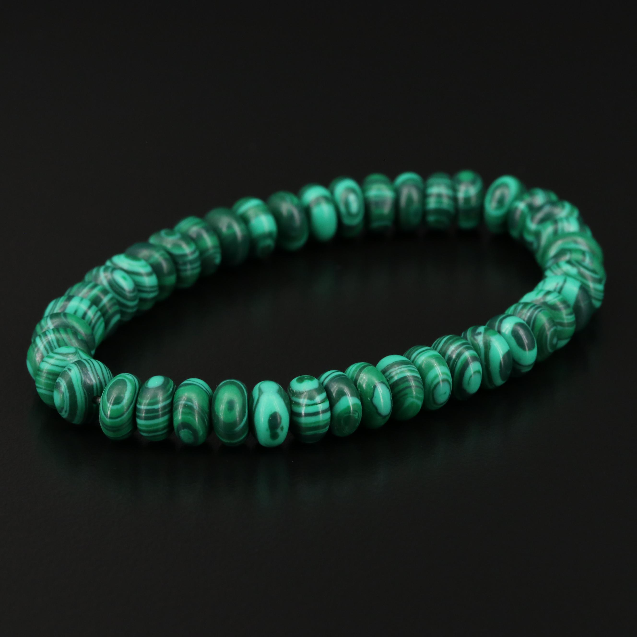 Bracelets Including Carnelian, Malachite and Faux Lapis Lazuli