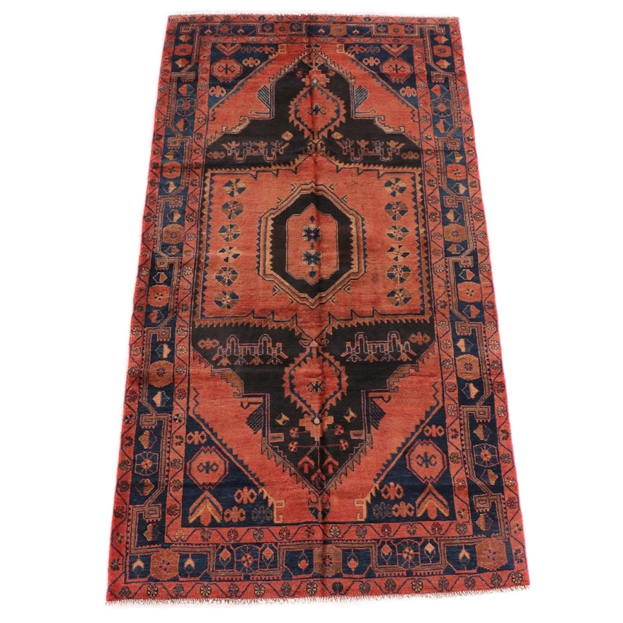 5'1 x 10'3 Hand-Knotted Persian Kharaghan Wool Rug