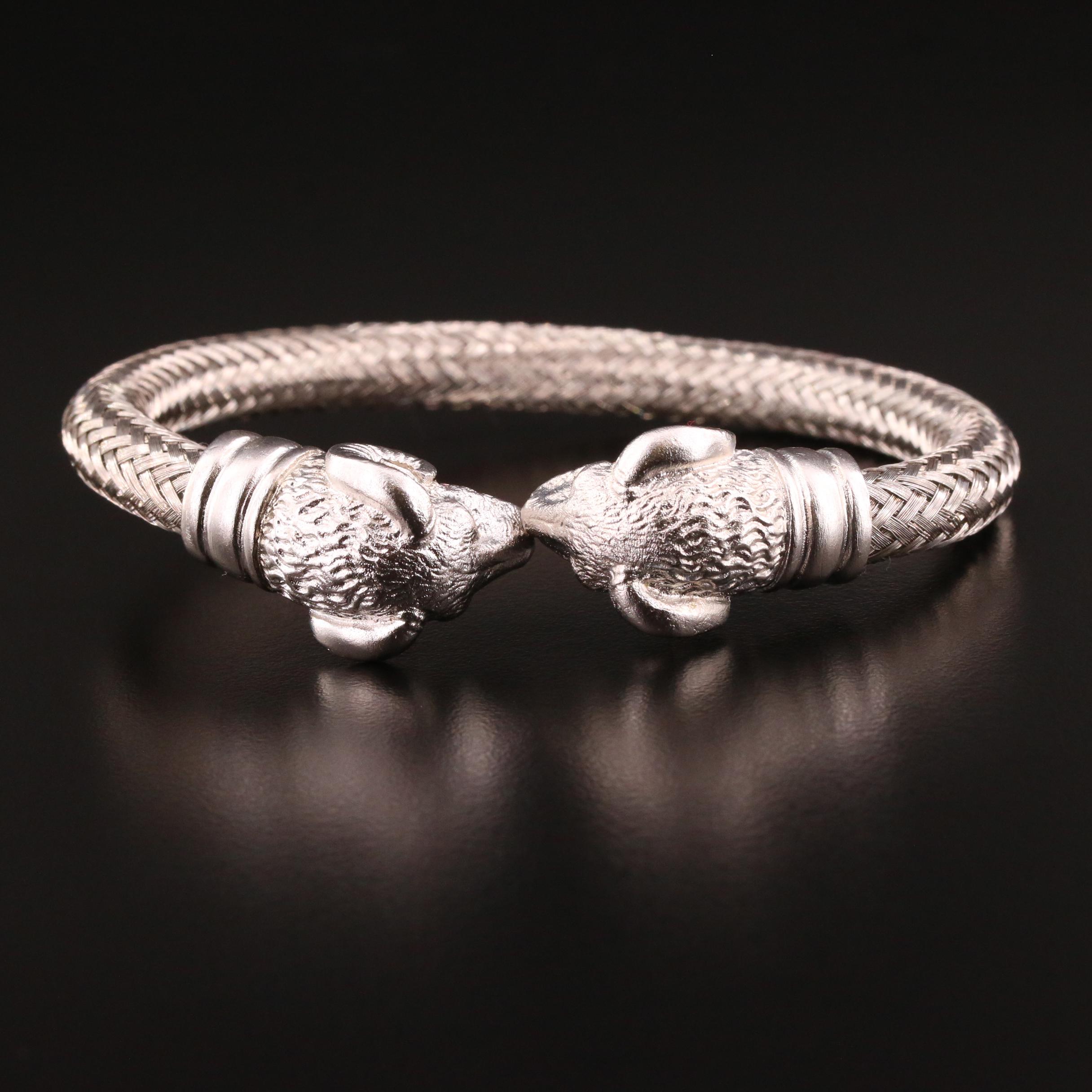 Metropolitan Museum of Art Rams Head Finial Bracelet