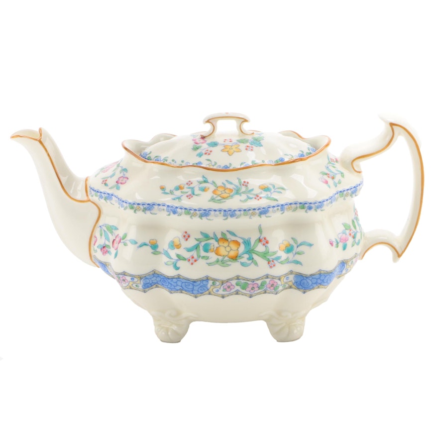 Royal Doulton Blue "Morella" Bone China Teapot, 1932–1960