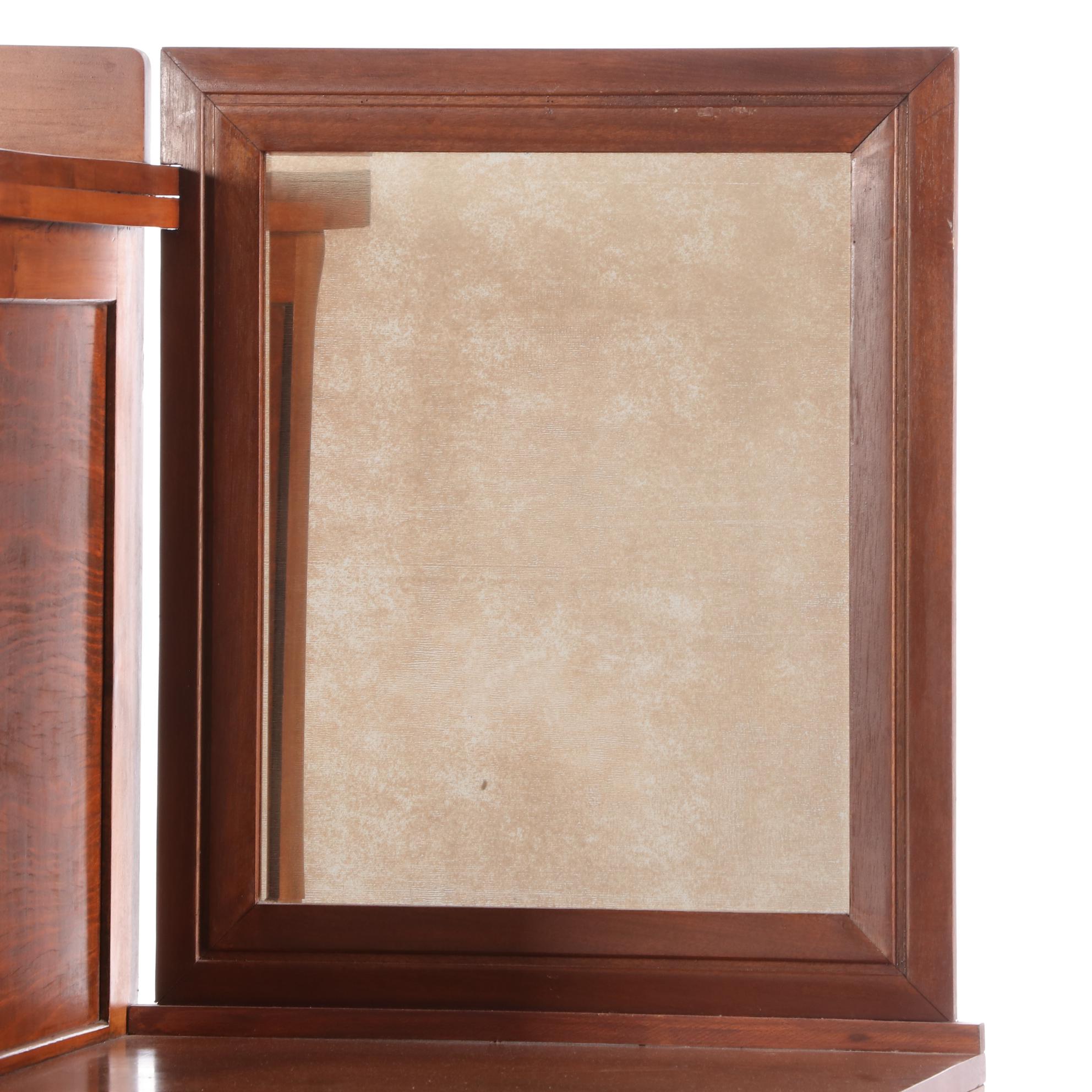 Jos. Peters Empire Style Walnut Chifferobe, Early 20th Century