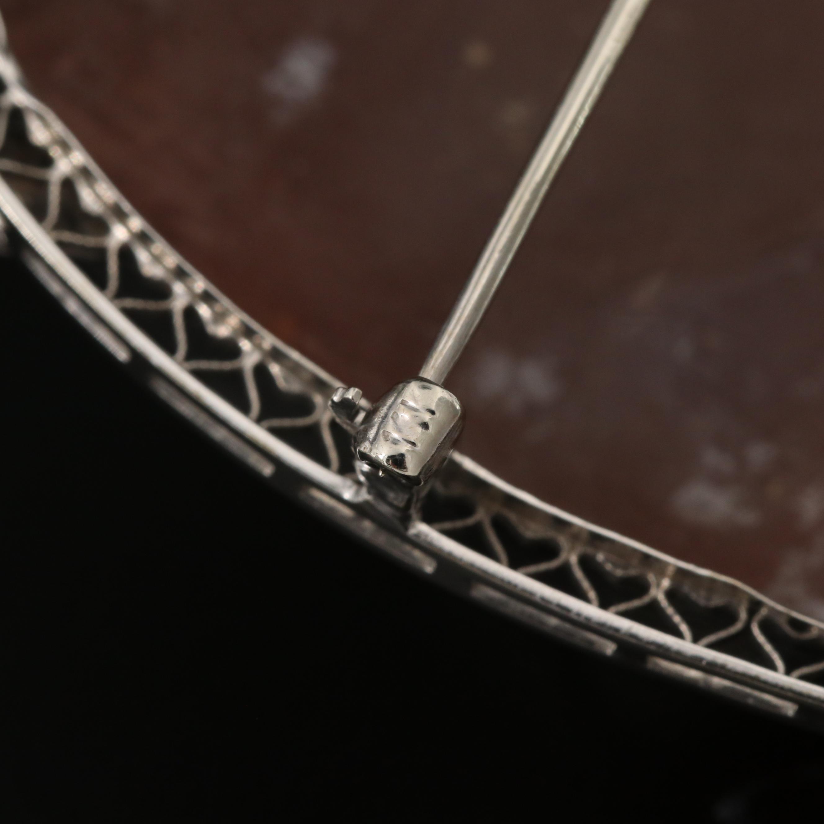 Early 1900s 14K Carved Shell Dancing Greek Goddess Cameo Converter Brooch