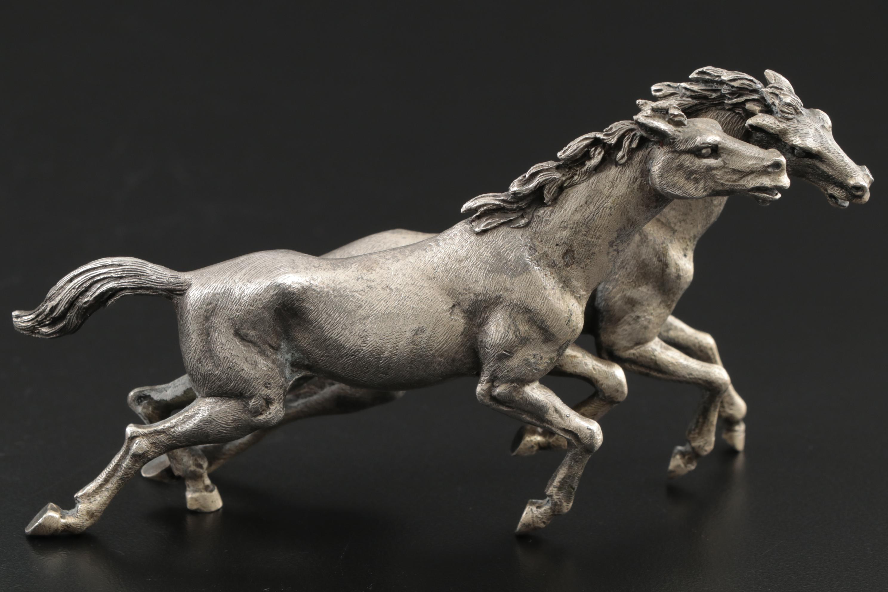 Mario Buccellati Sterling Silver Galloping Horses Figurine