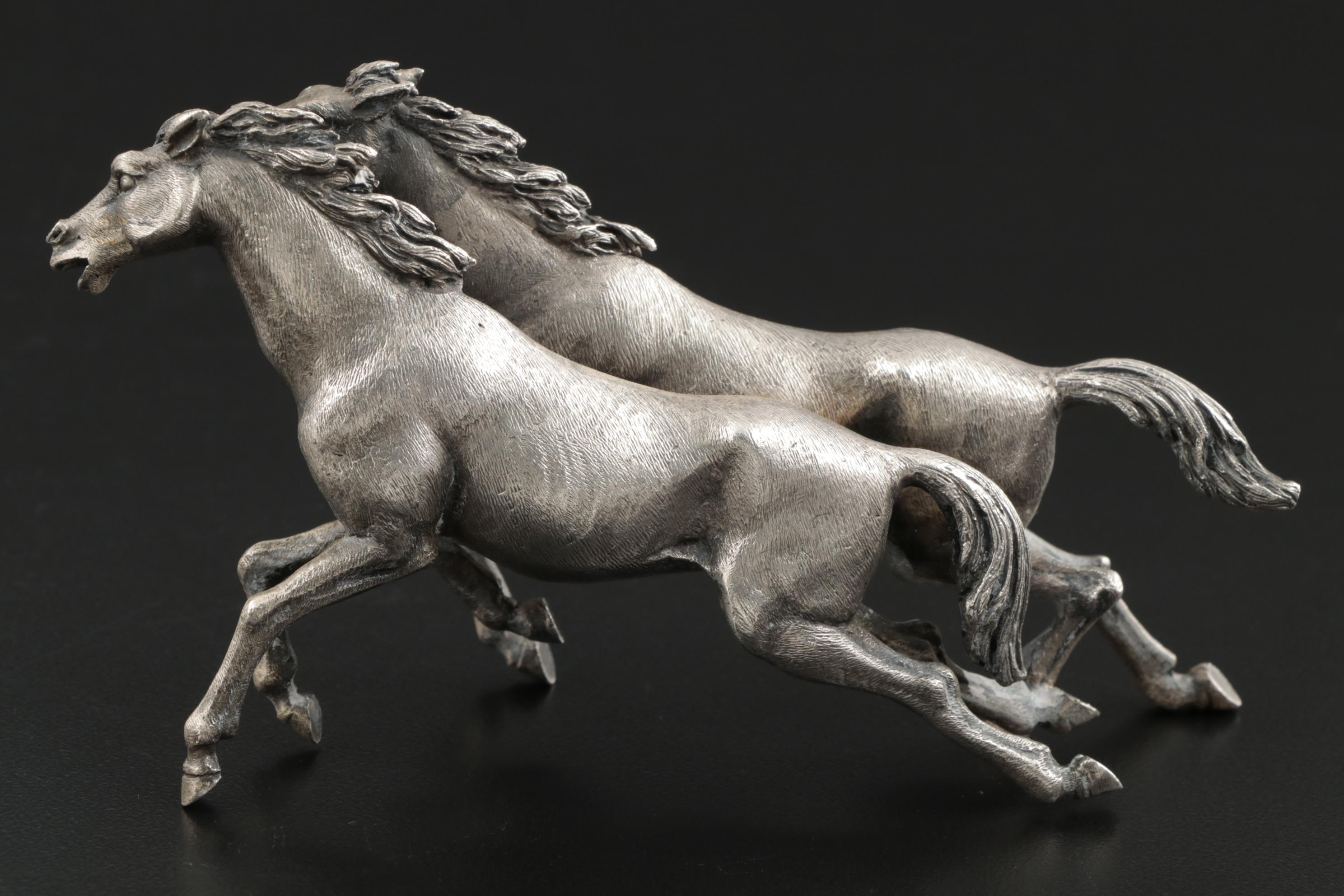 Mario Buccellati Sterling Silver Galloping Horses Figurine