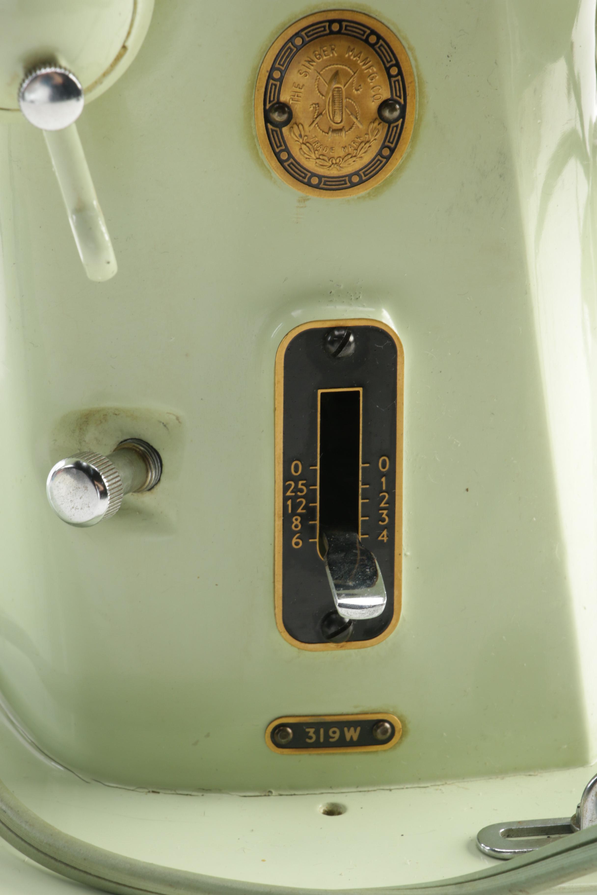 Singer Model 319W Sewing Machine with Case, 1950s