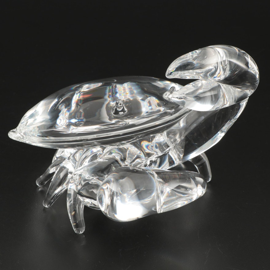 Steuben Art Glass "Crab" Figurine Designed by Taf Lebel Schaefer