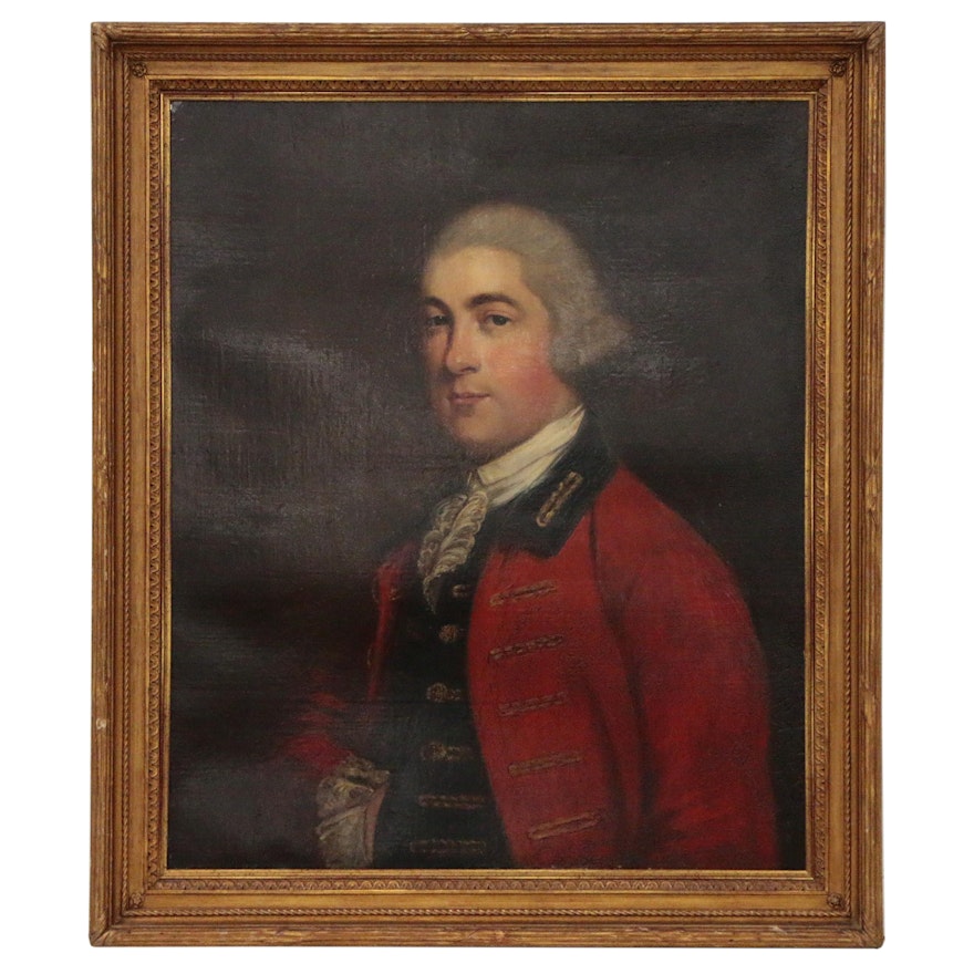 British Gentleman Oil Portrait, Circle of Robert Hunter, Late 18th Century