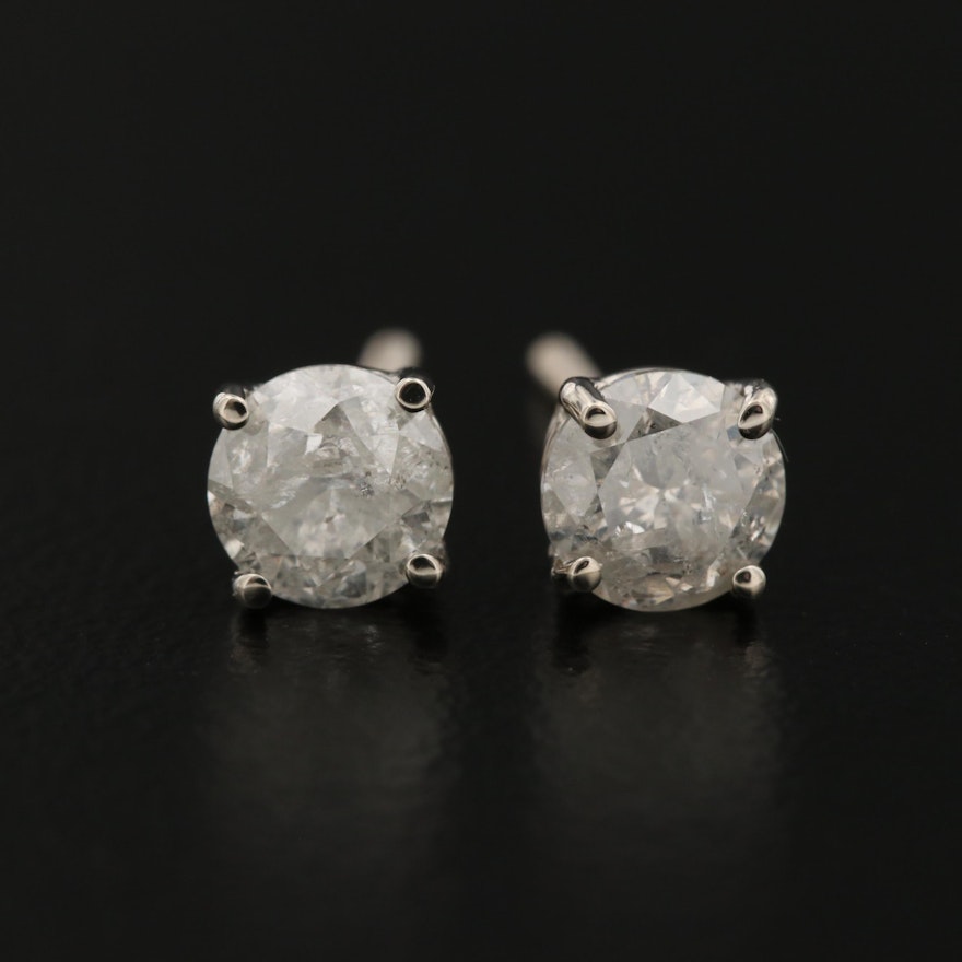 14K 1.04 CTW Diamond Stud Earrings