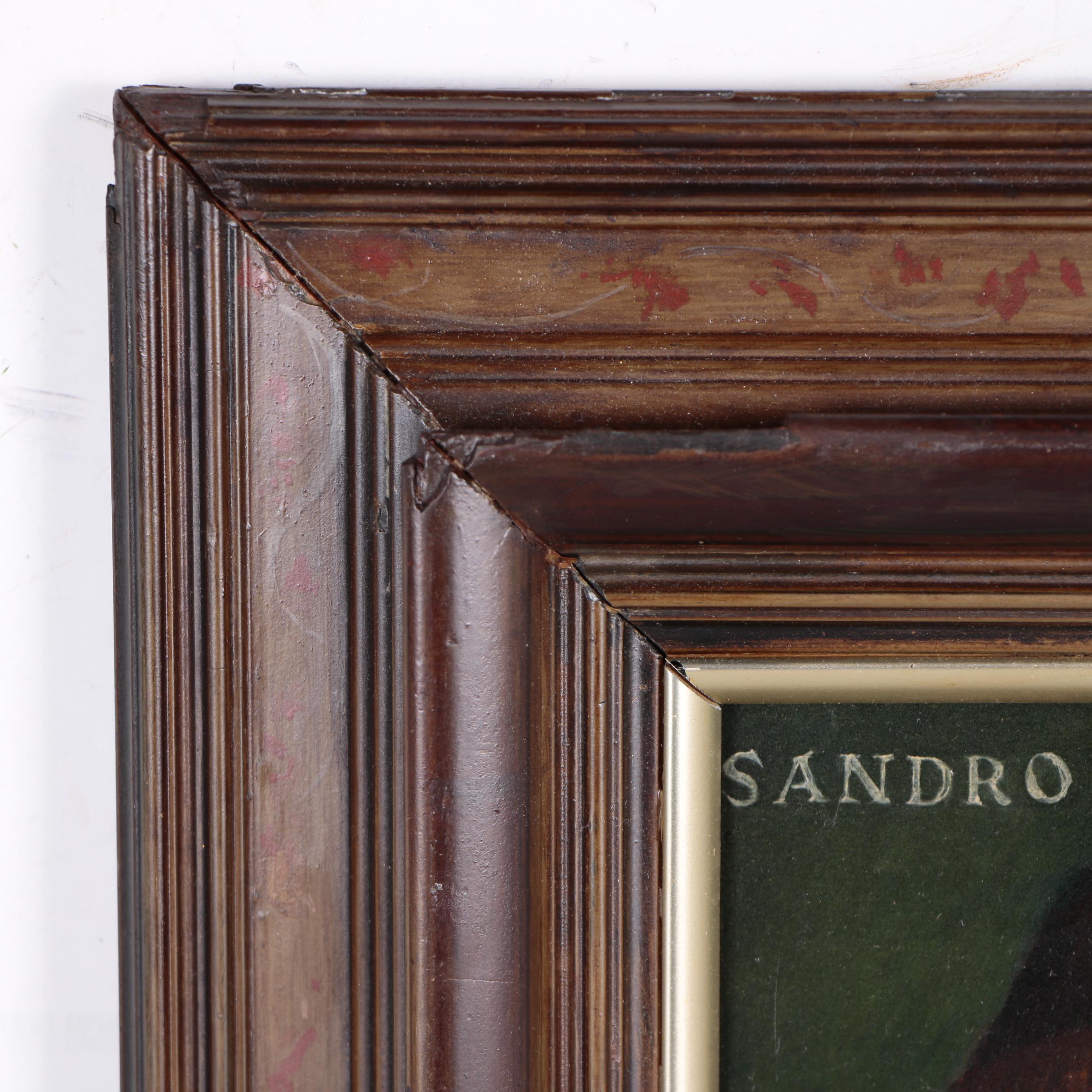 Italian Renaissance Style Portrait Oil Painting in the Manner of Filippino Lippi