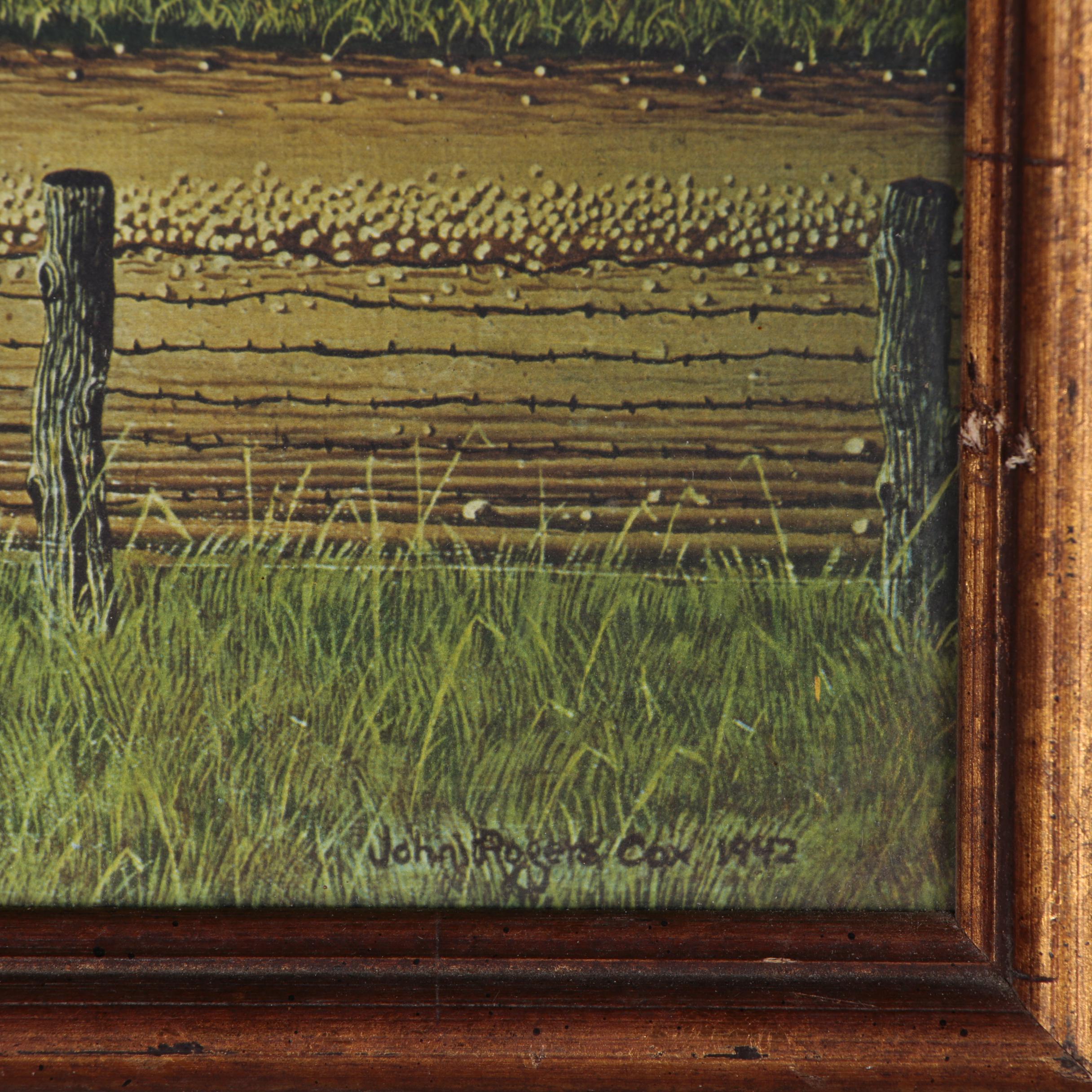 Collotype After John Rogers Cox "Gray and Gold"