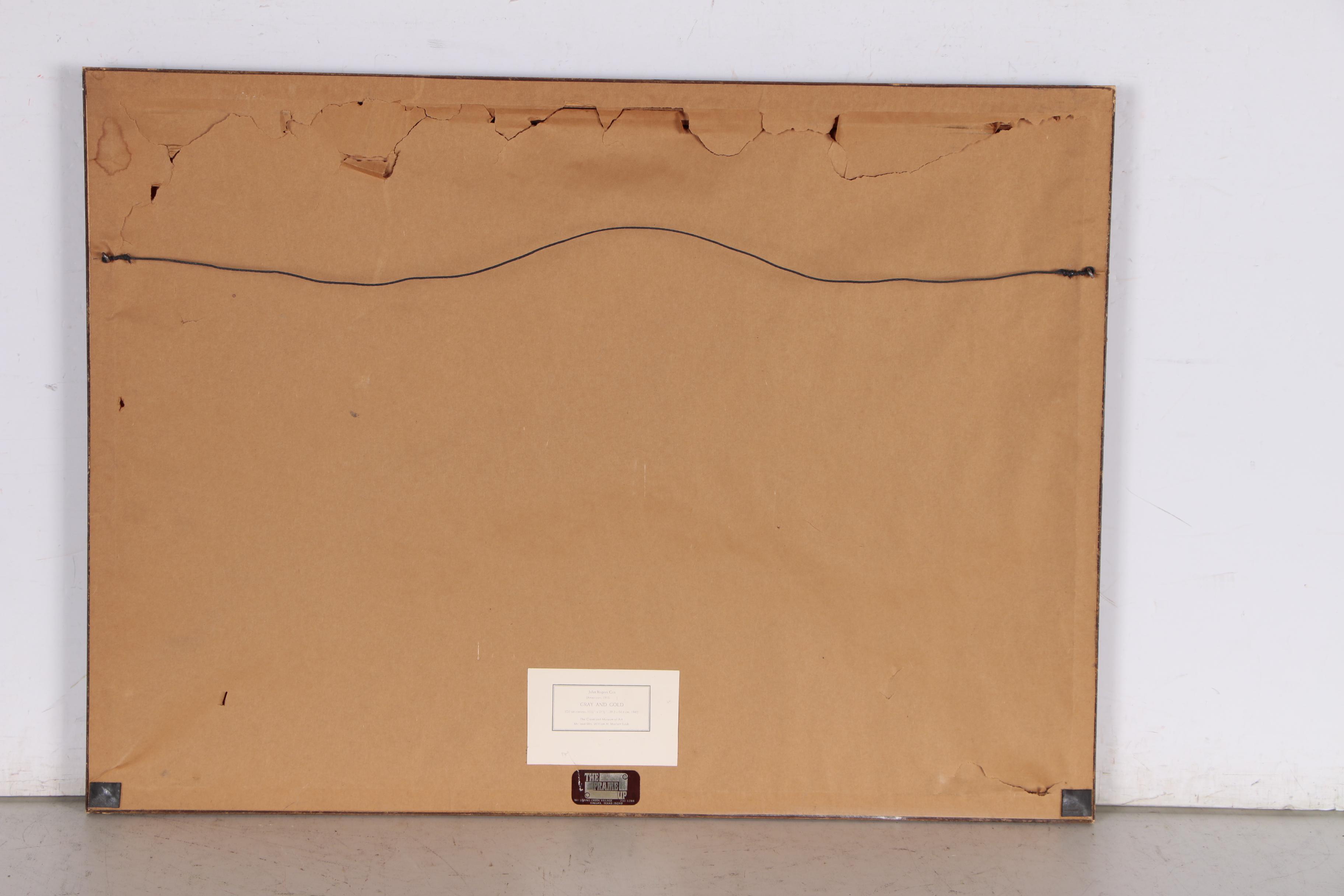 Collotype After John Rogers Cox "Gray and Gold"