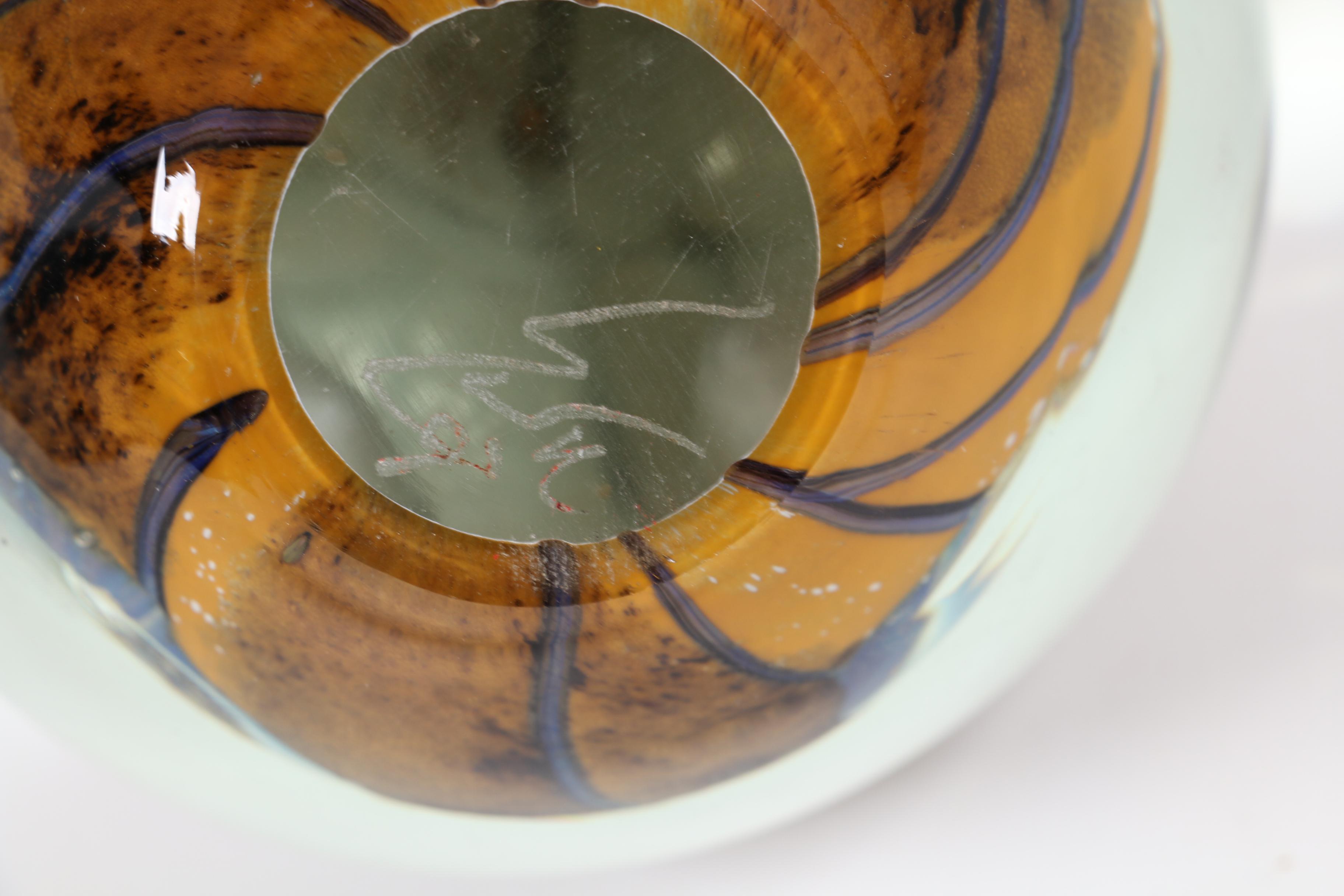 Robert Eickholt Hand Blown Art Glass Paperweight, 2009