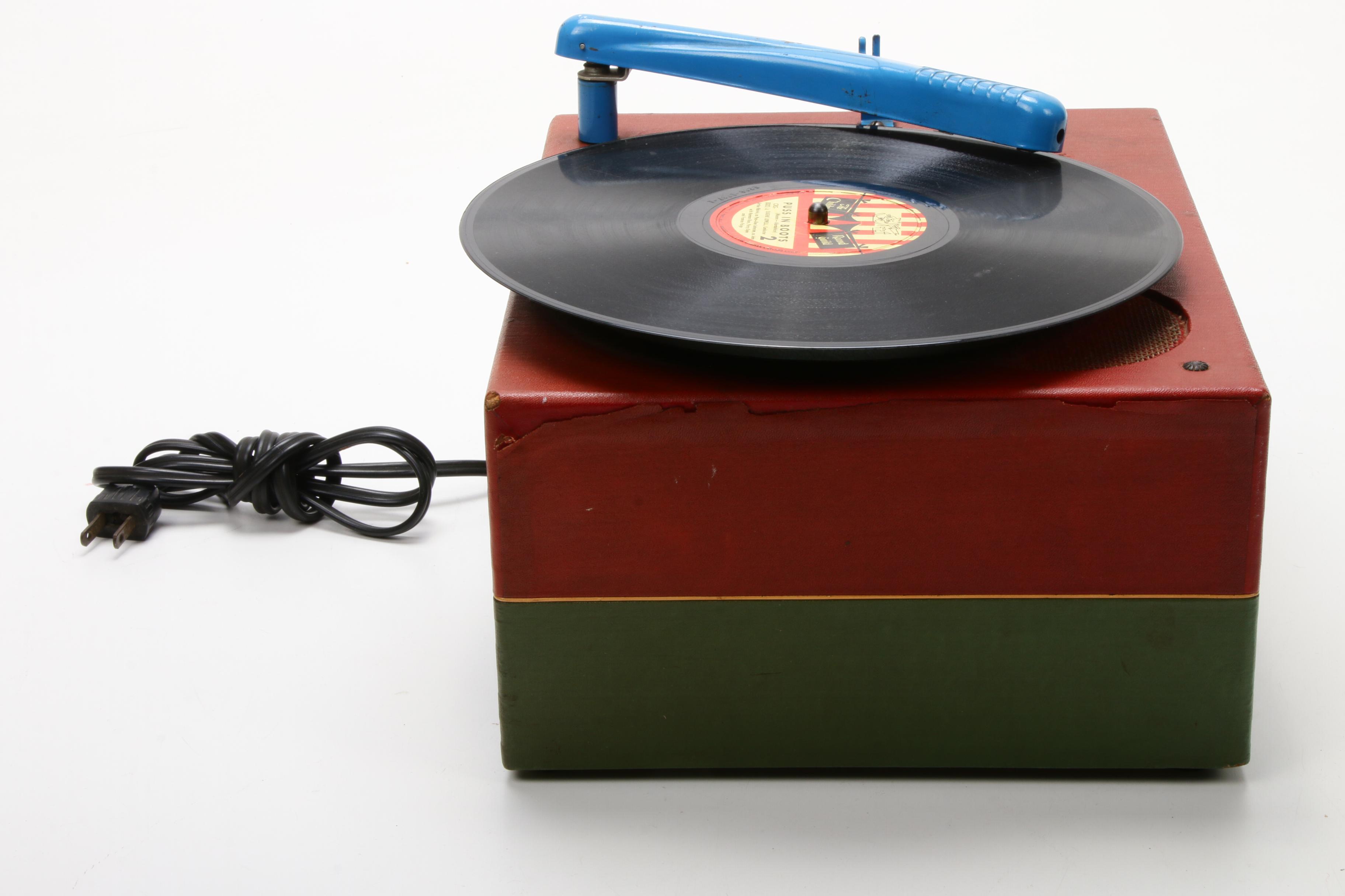 1948 Capital Records Inc. "Bozo The Clown" Phonograph and Records