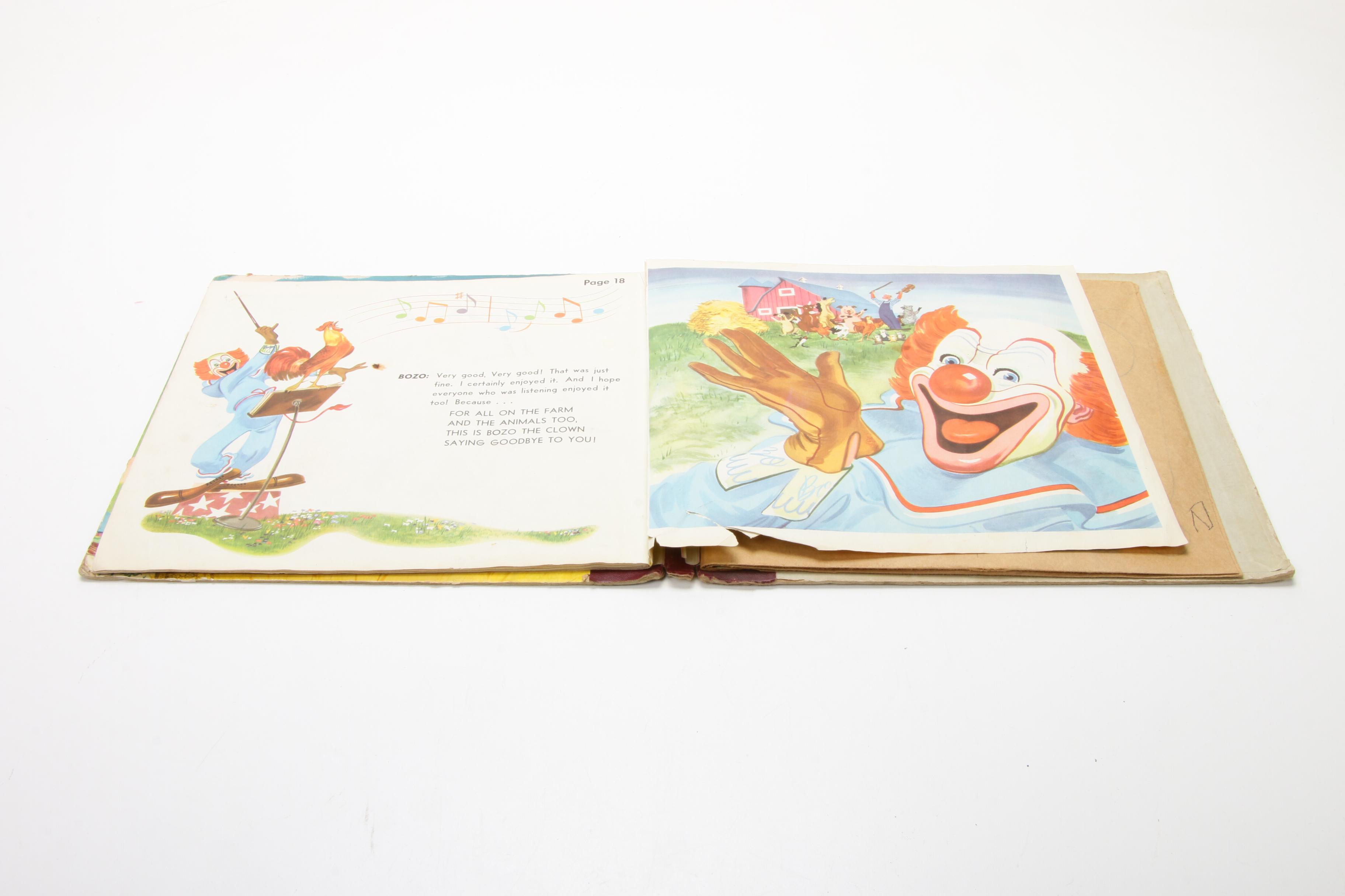 1948 Capital Records Inc. "Bozo The Clown" Phonograph and Records