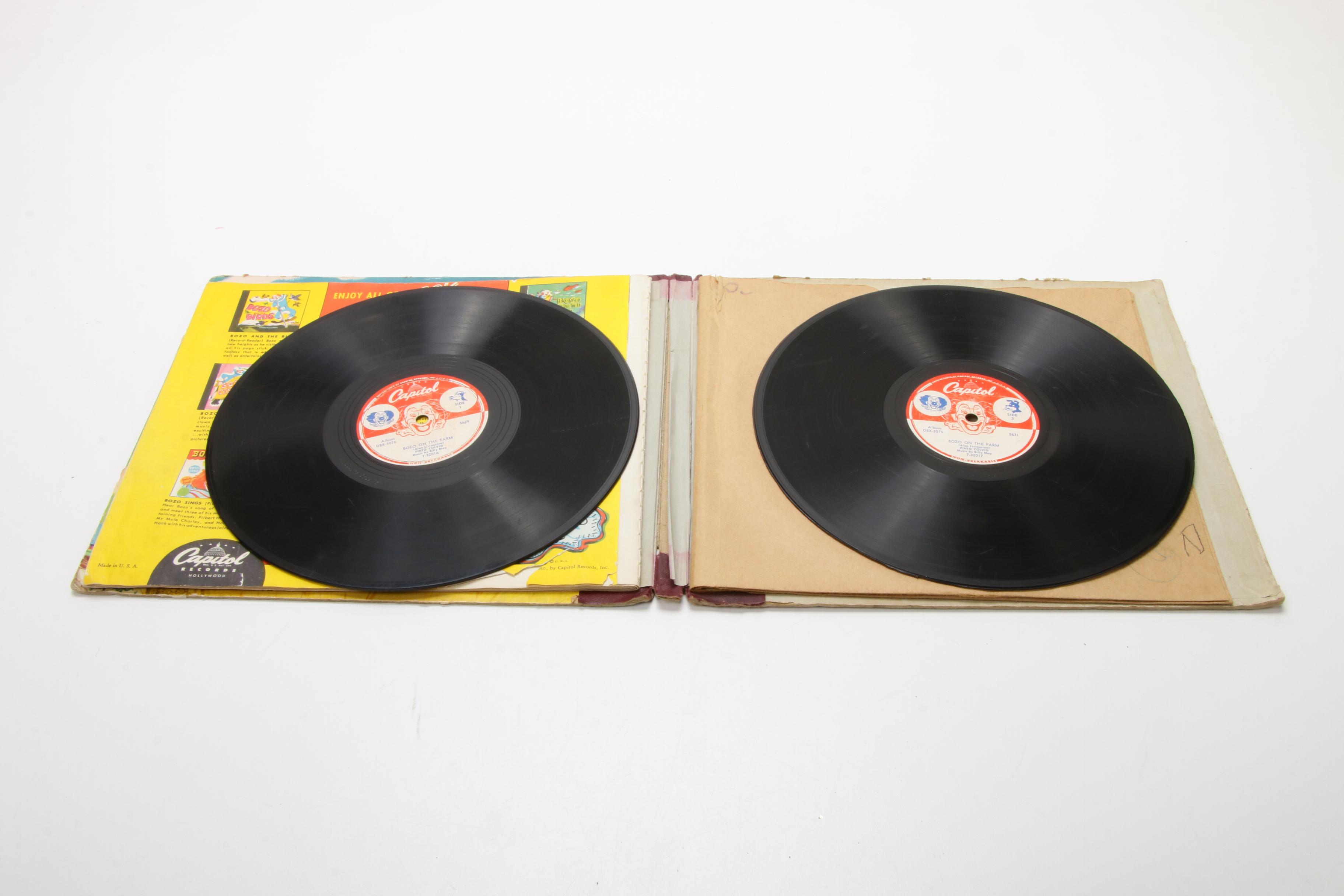 1948 Capital Records Inc. "Bozo The Clown" Phonograph and Records