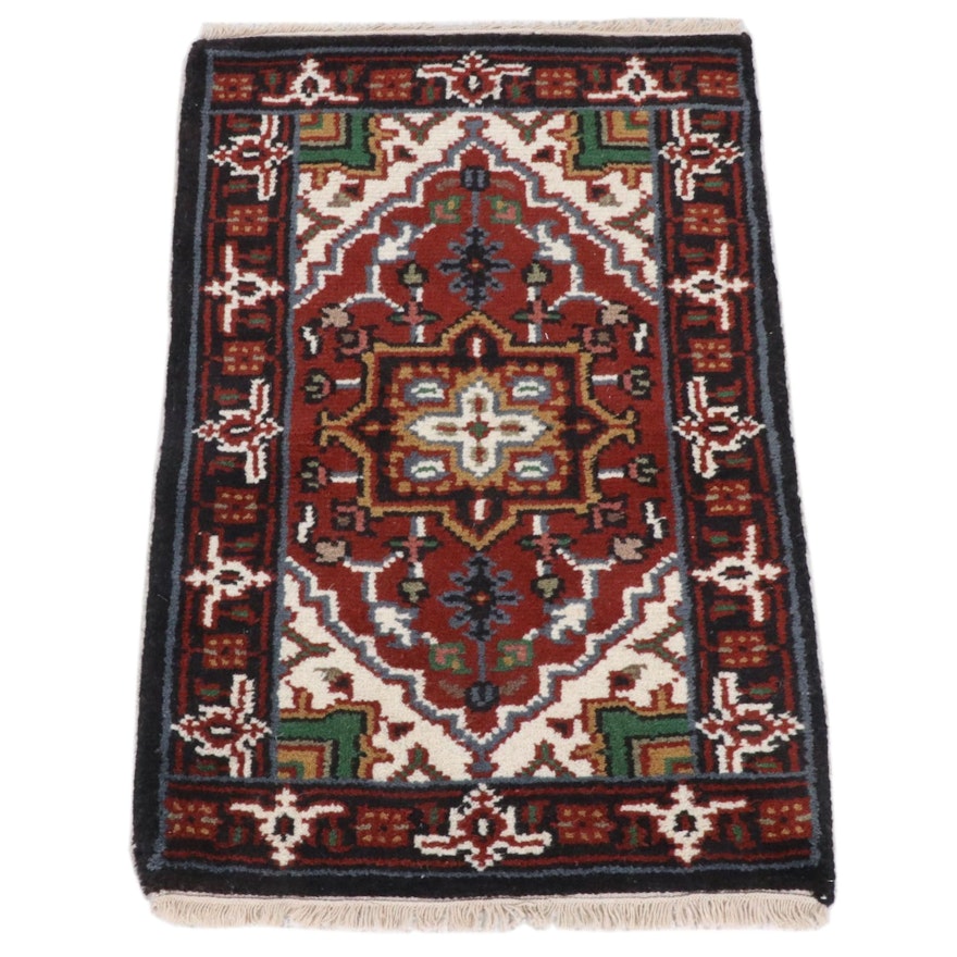 2'1 x 3'2 Hand-Knotted Indo-Persian Heriz Rug, 2010s