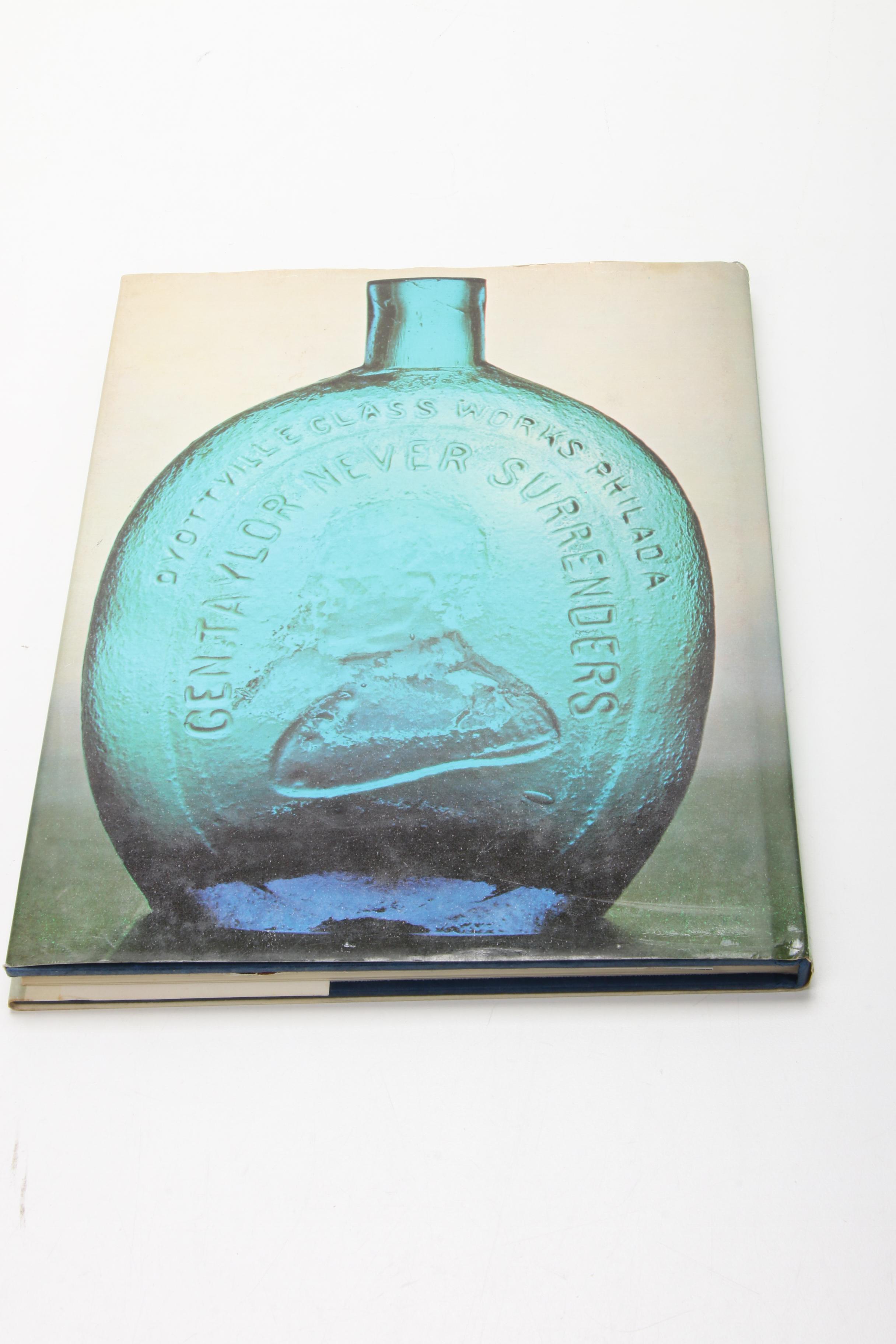Antique Aqua Mineral and Soda Water Bottles and Book