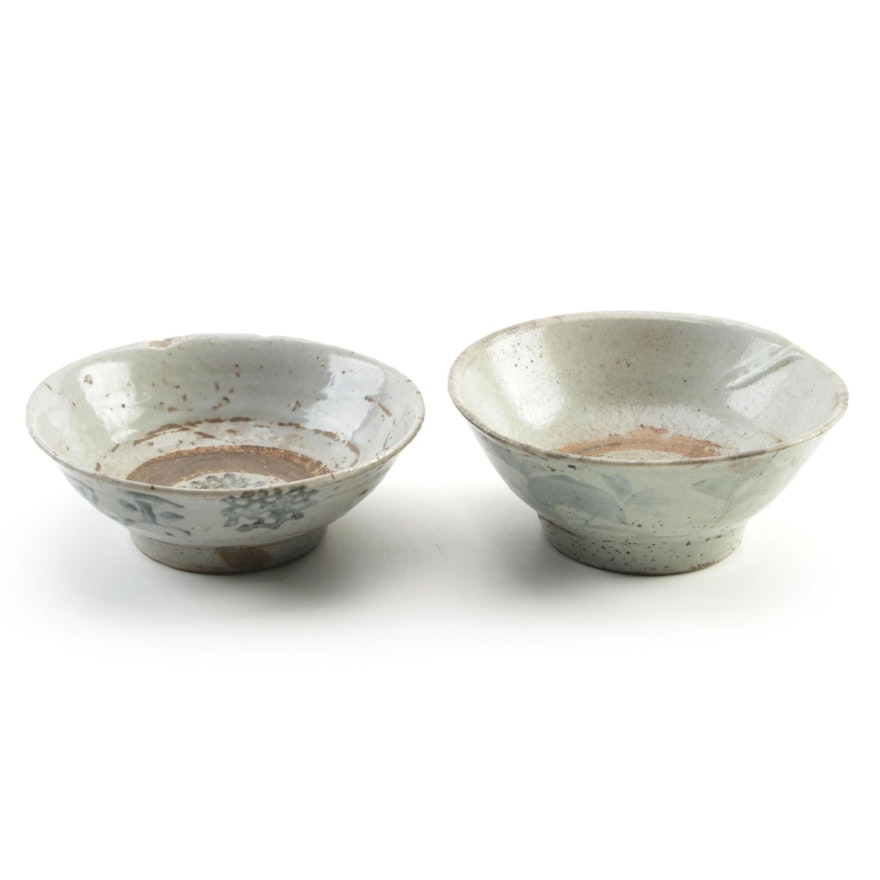 Chinese Ming Swatow Ware Ceramic Dishes,19th century