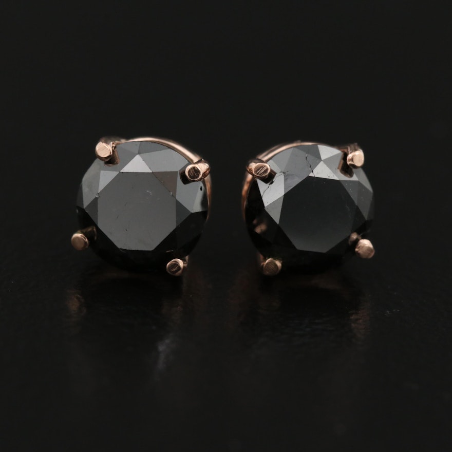 14K Rose Gold 2.45 CTW Diamond Stud Earrings