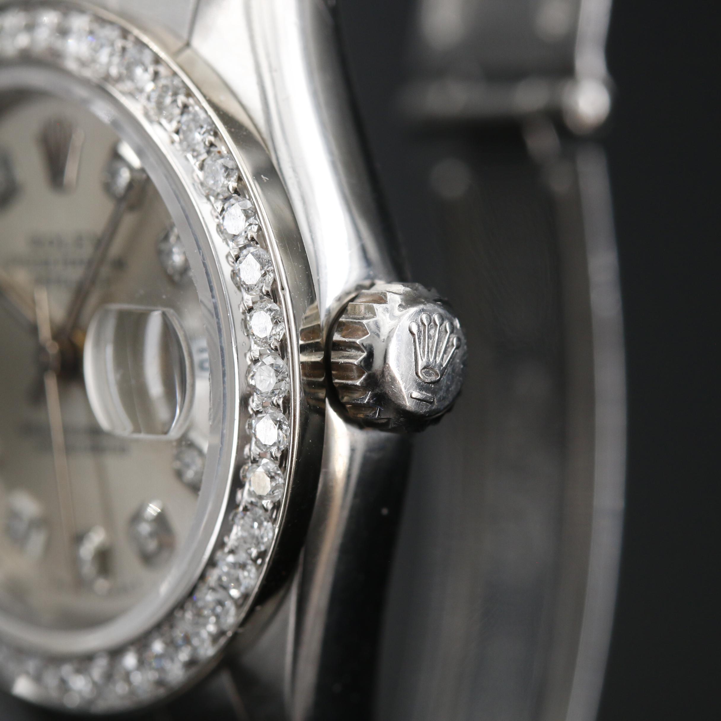 2000 Rolex Datejust 18K and Stainless Steel Diamond Automatic Watch