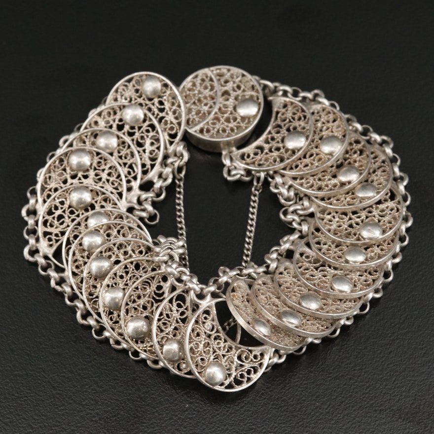 835 Silver Filigree Bracelet