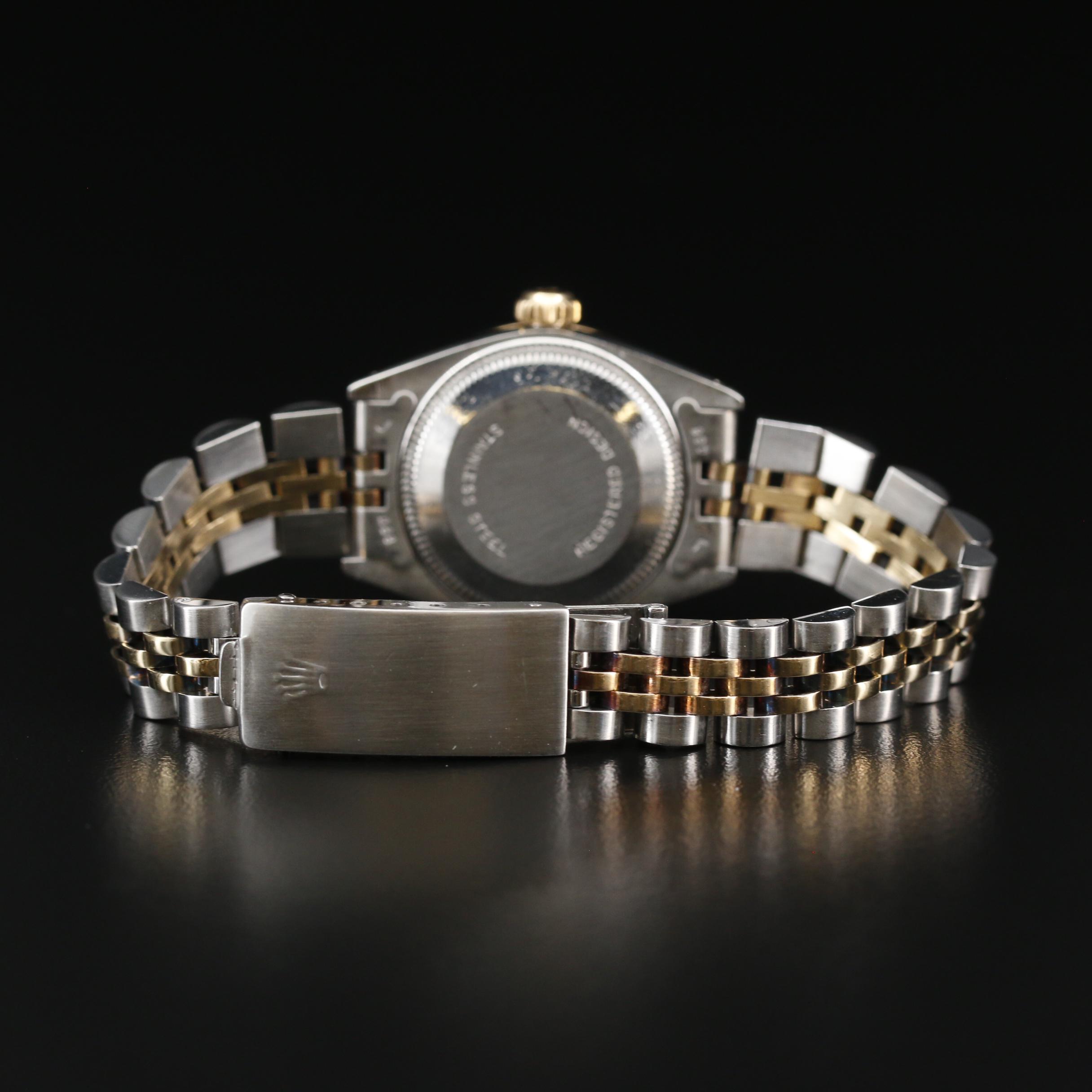 1981 Rolex Datejust  14K , 18K and Stainless Steel Diamond Automatic Watch