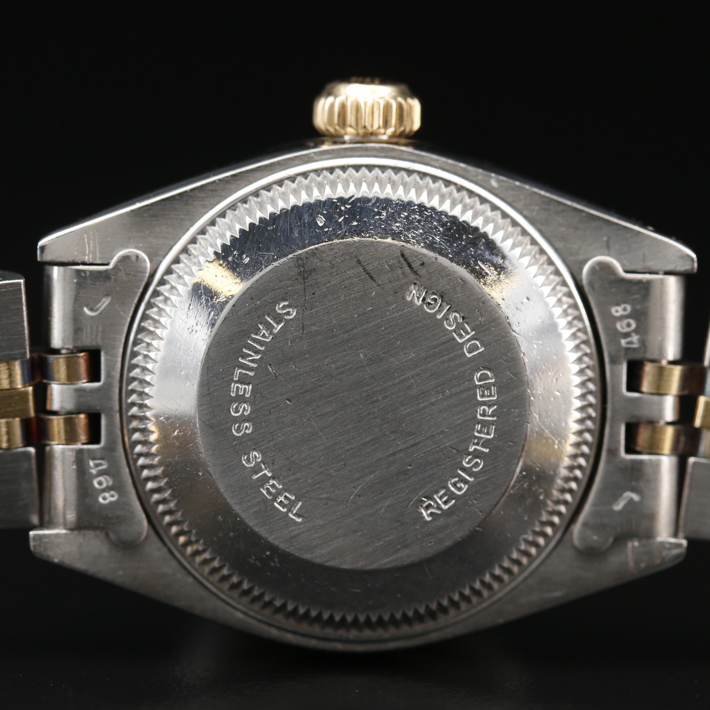 1981 Rolex Datejust  14K , 18K and Stainless Steel Diamond Automatic Watch