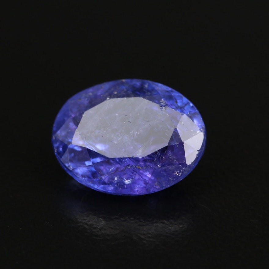 Loose 6.49 CT Oval Faceted Tanzanite