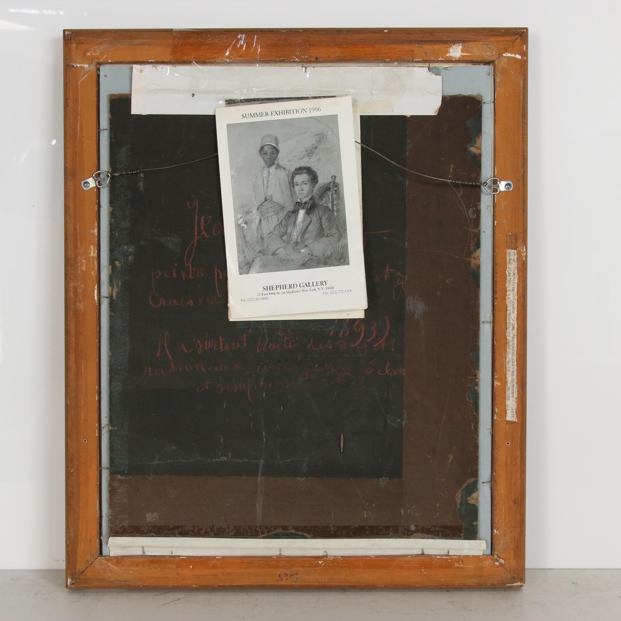 Jan Matejko Drawing "Portrait of a Young Man with Attendant", Late 19th Century