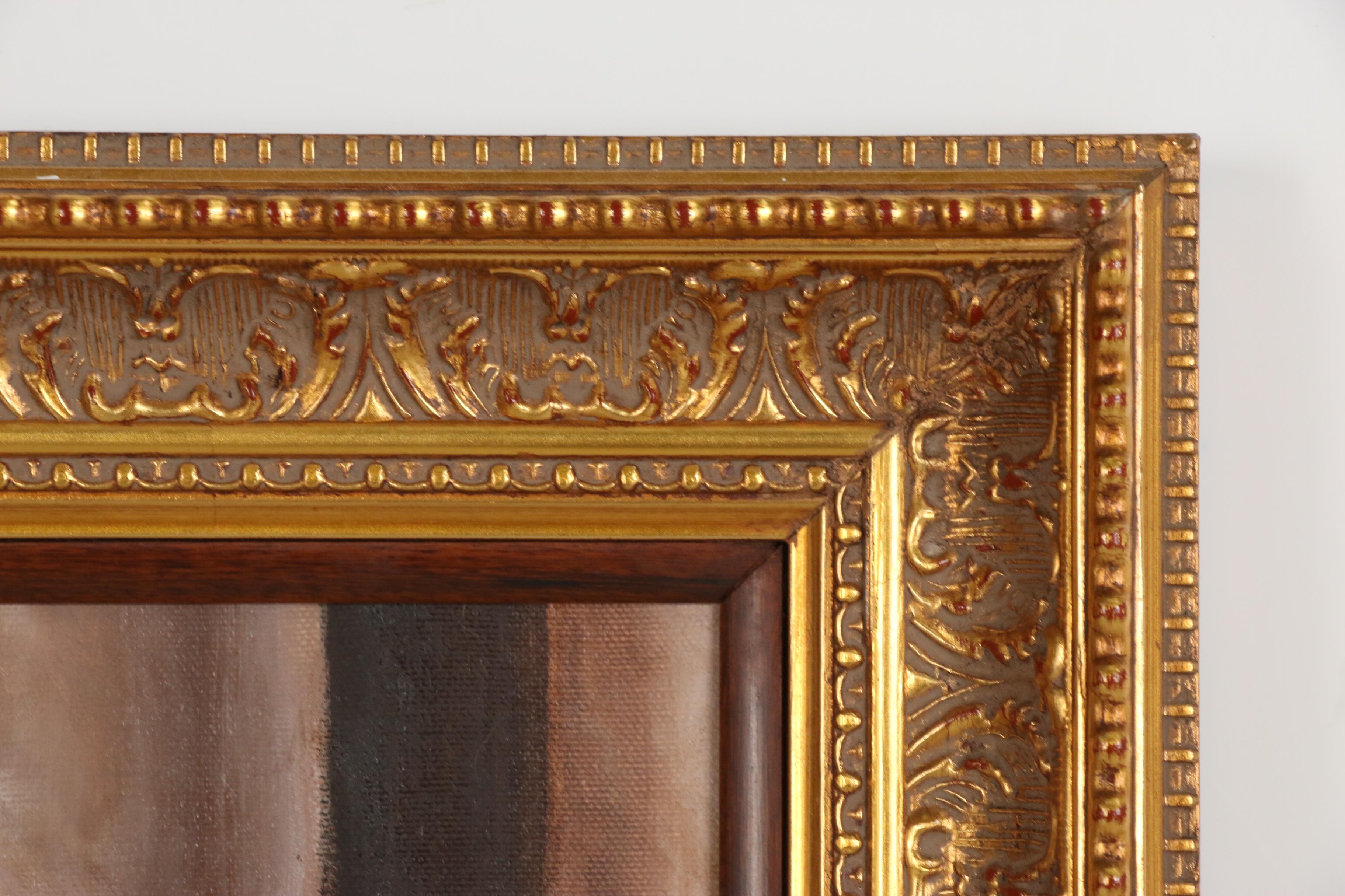 Portrait Oil Painting of Young Man in White Suit