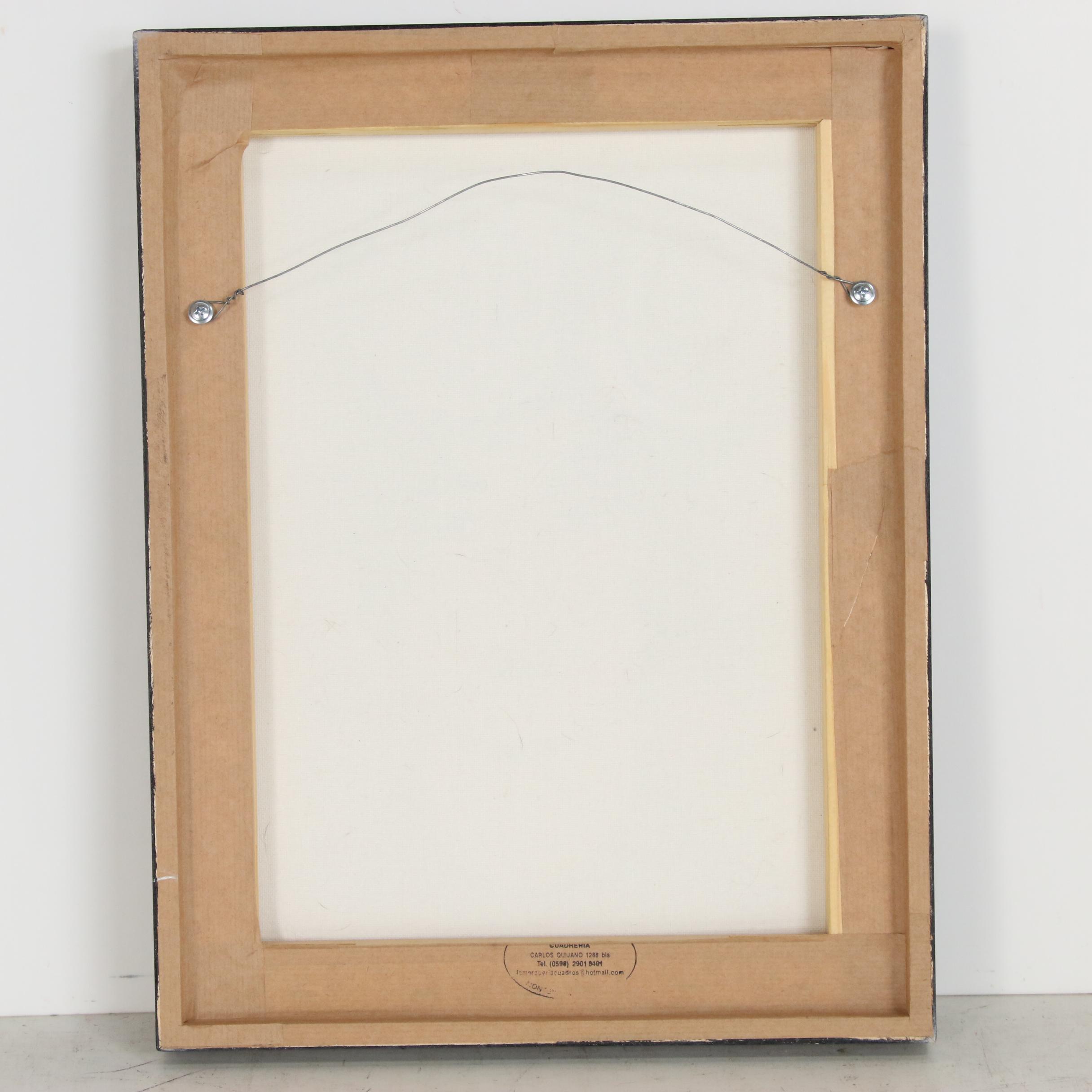 Portrait Acrylic Painting of Figure with Floral Headdress